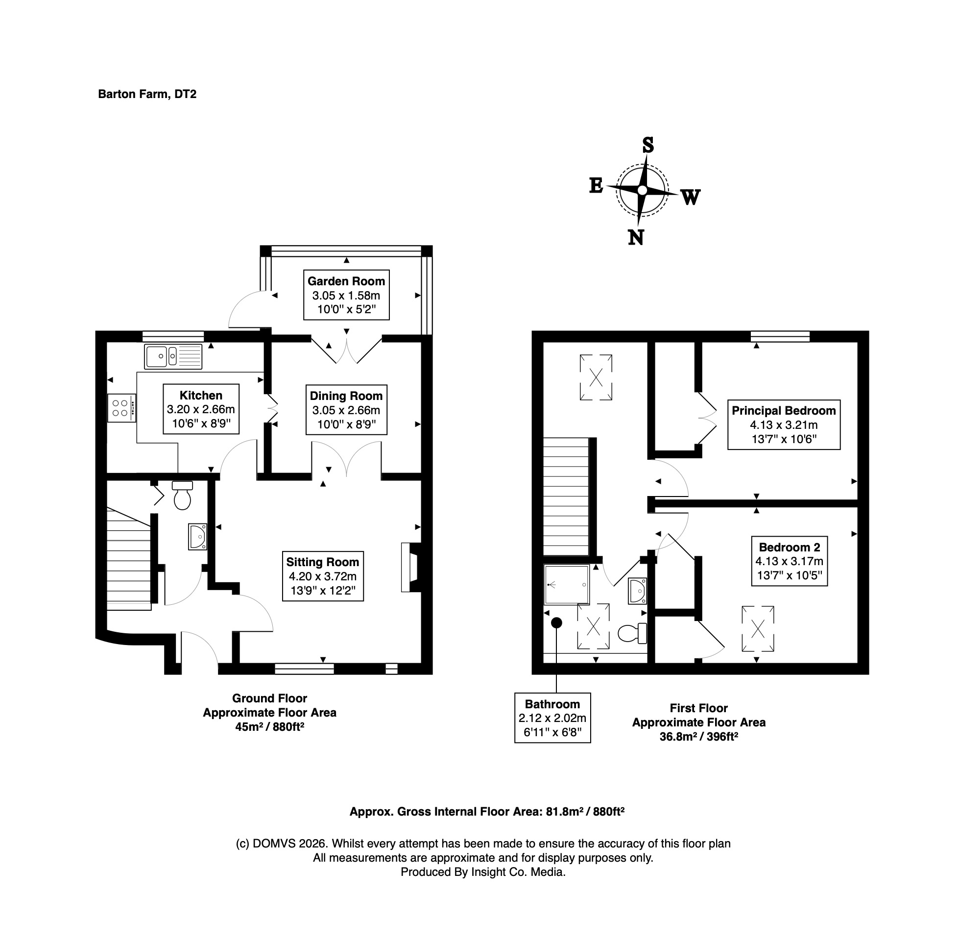 Floorplan for Barton Farm, Cerne Abbas, Dorchester, Dorset