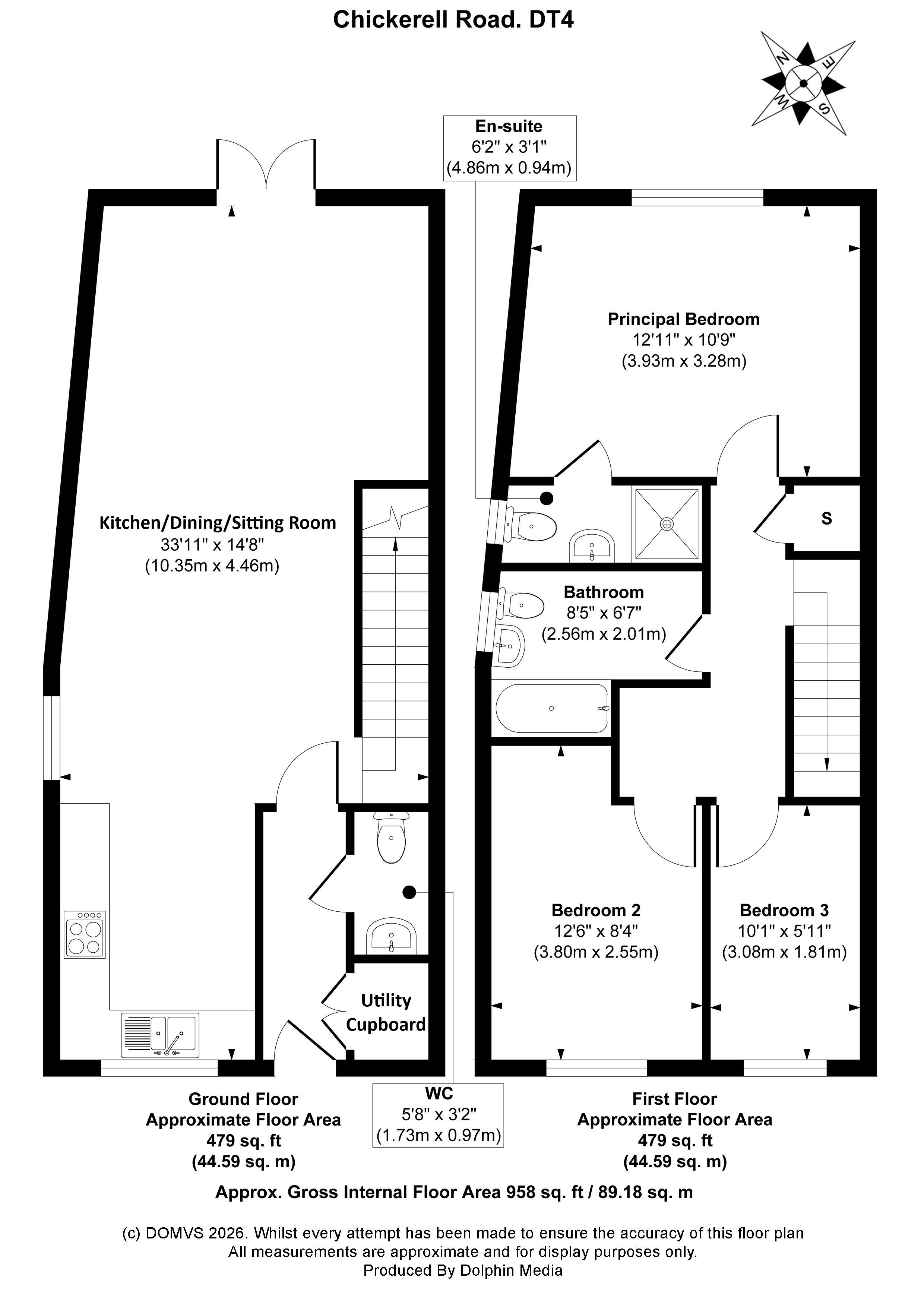 Floorplan for Chickerell, Weymouth, Dorset