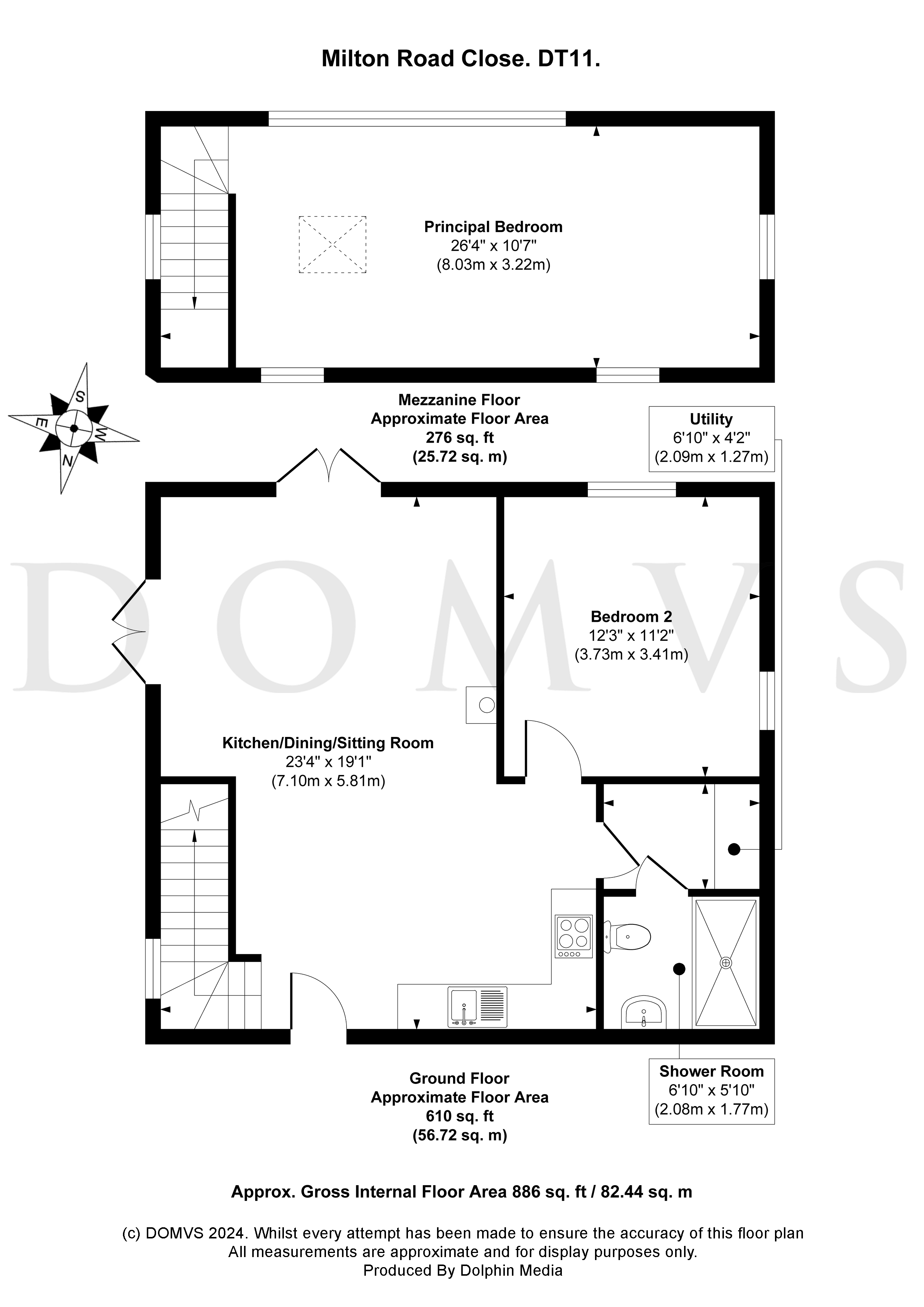 Floorplan for Milborne St Andrew, Dorset