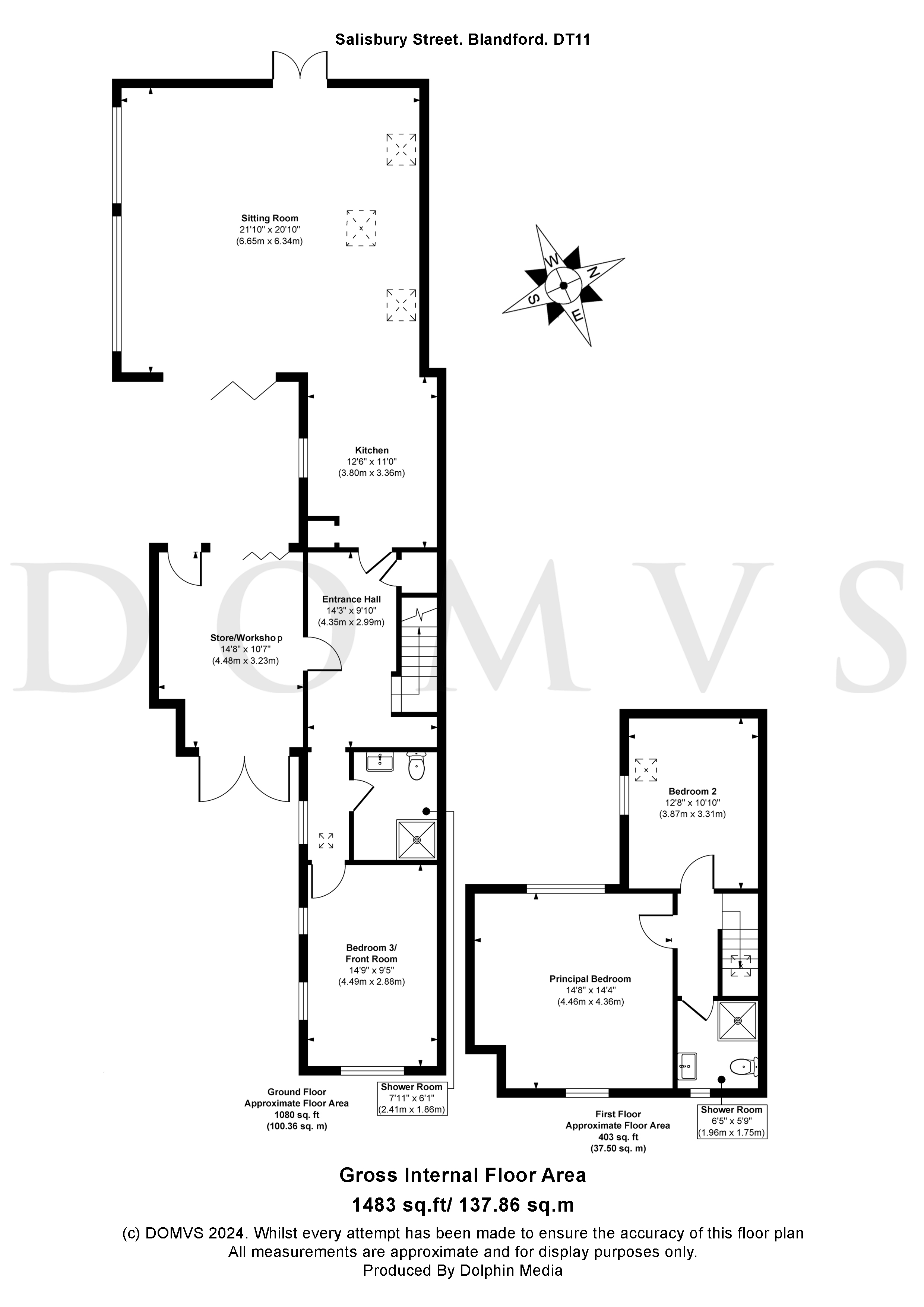Floorplan for Blandford Forum, Dorset