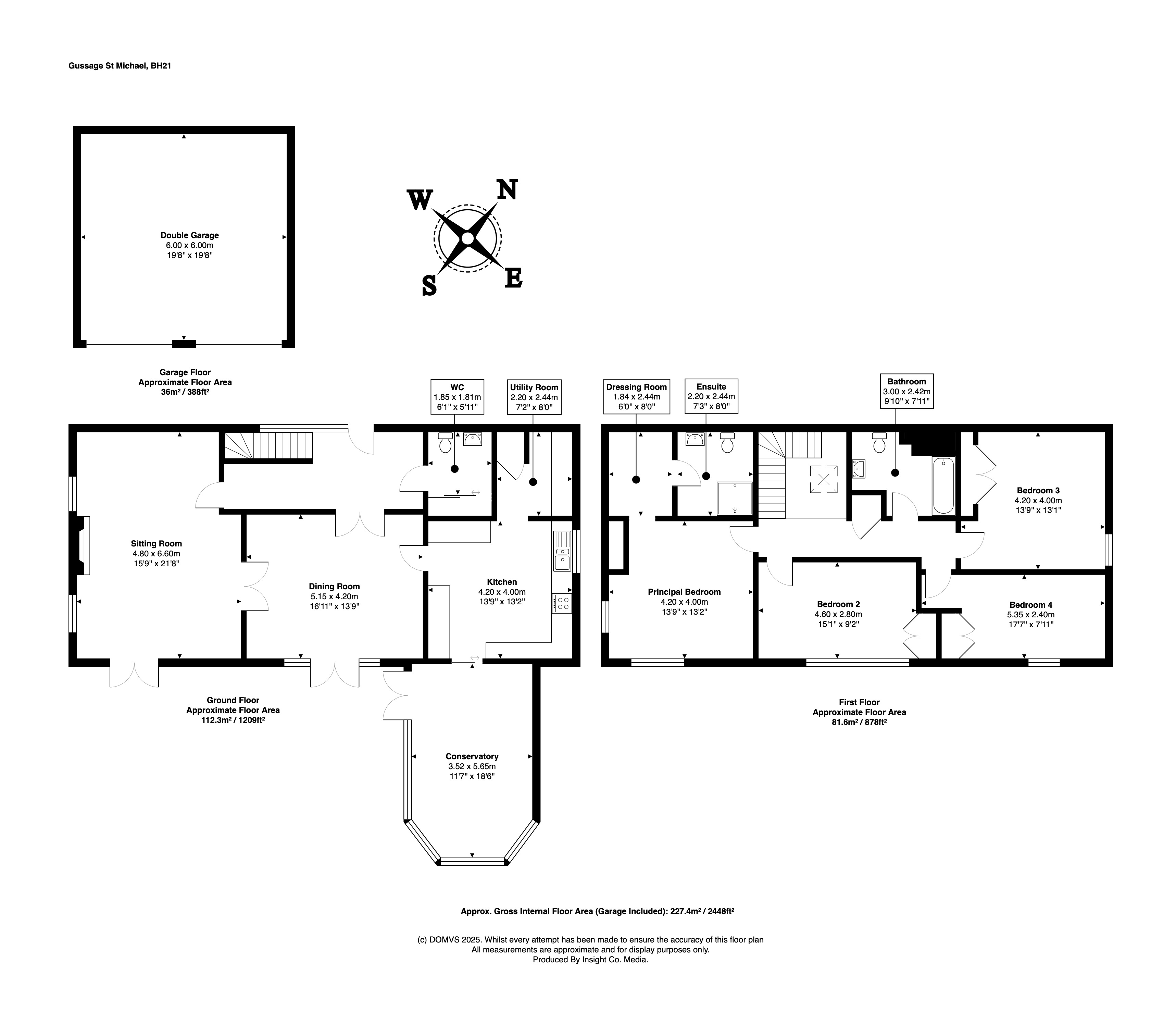 Floorplan for Gussage Saint Michael, Wimborne, Dorset