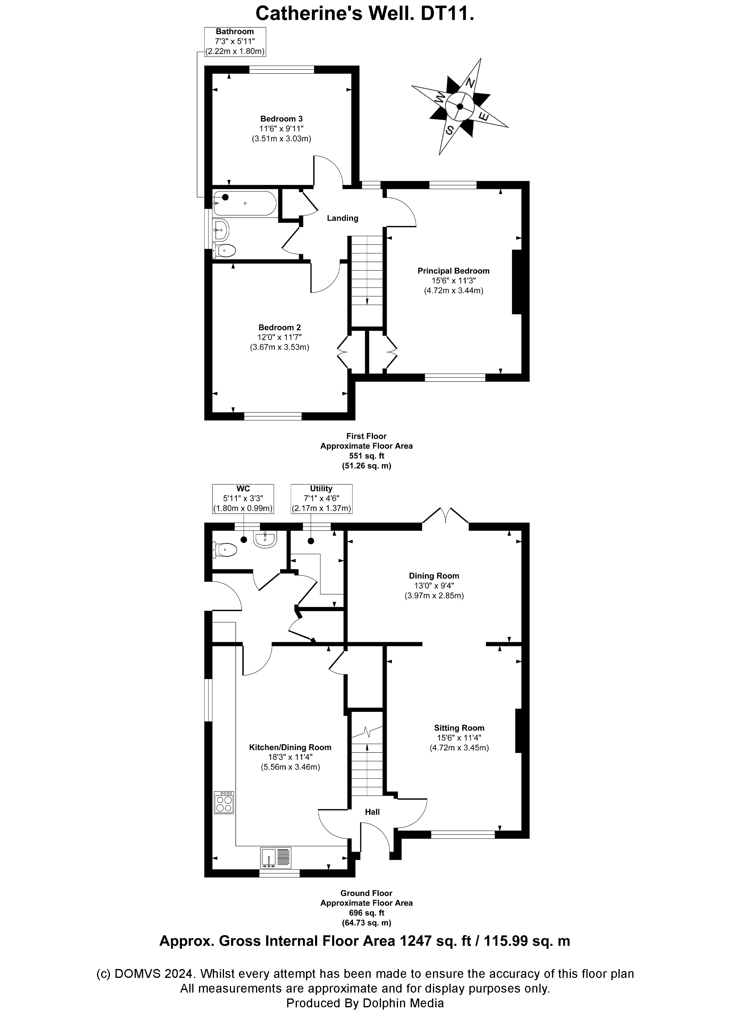 Floorplan for Milton Abbas, Dorset
