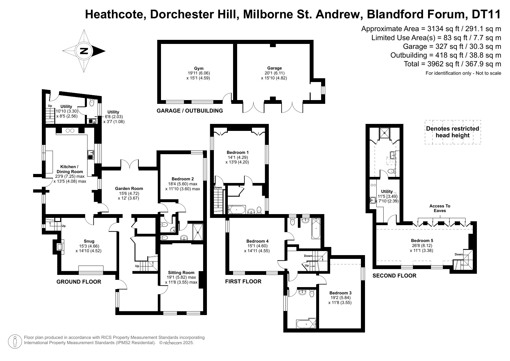 Floorplan for Milborne St Andrew, Dorset