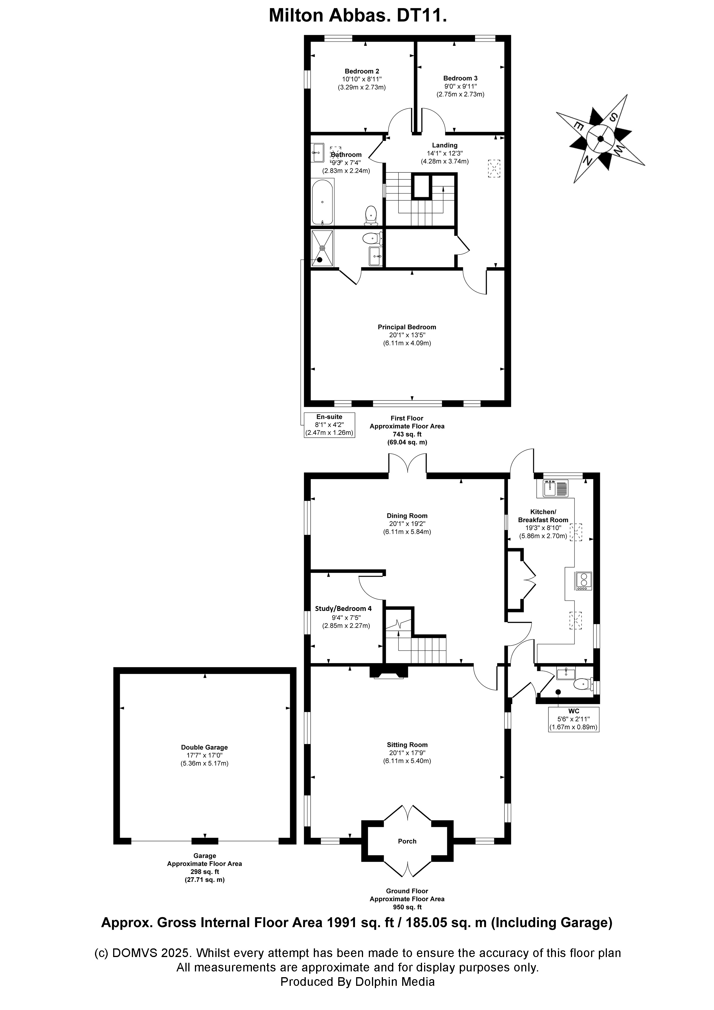Floorplan for Milton Abbas, Blandford, Dorset