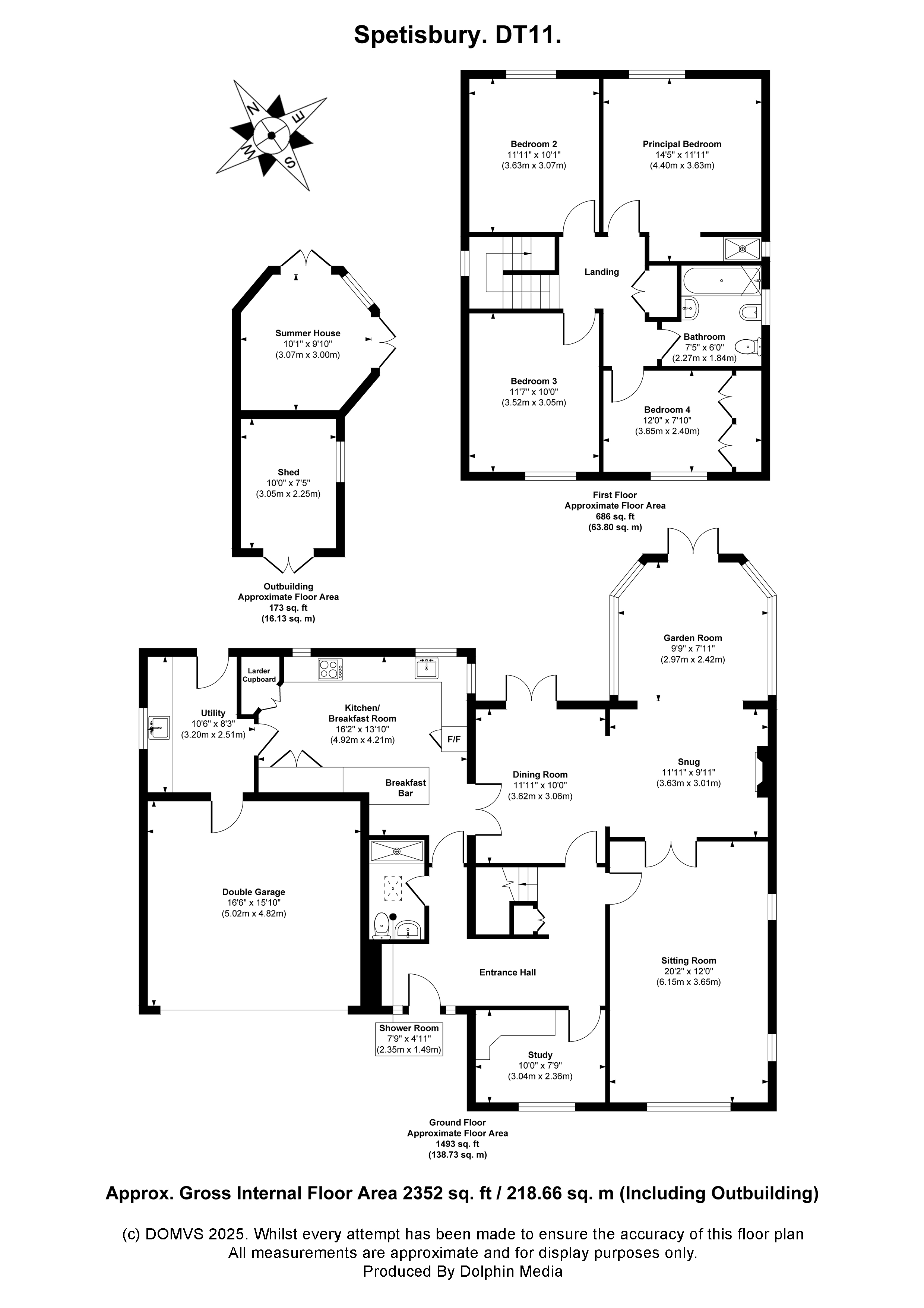 Floorplan for Spetisbury, Blandford Forum, Dorset