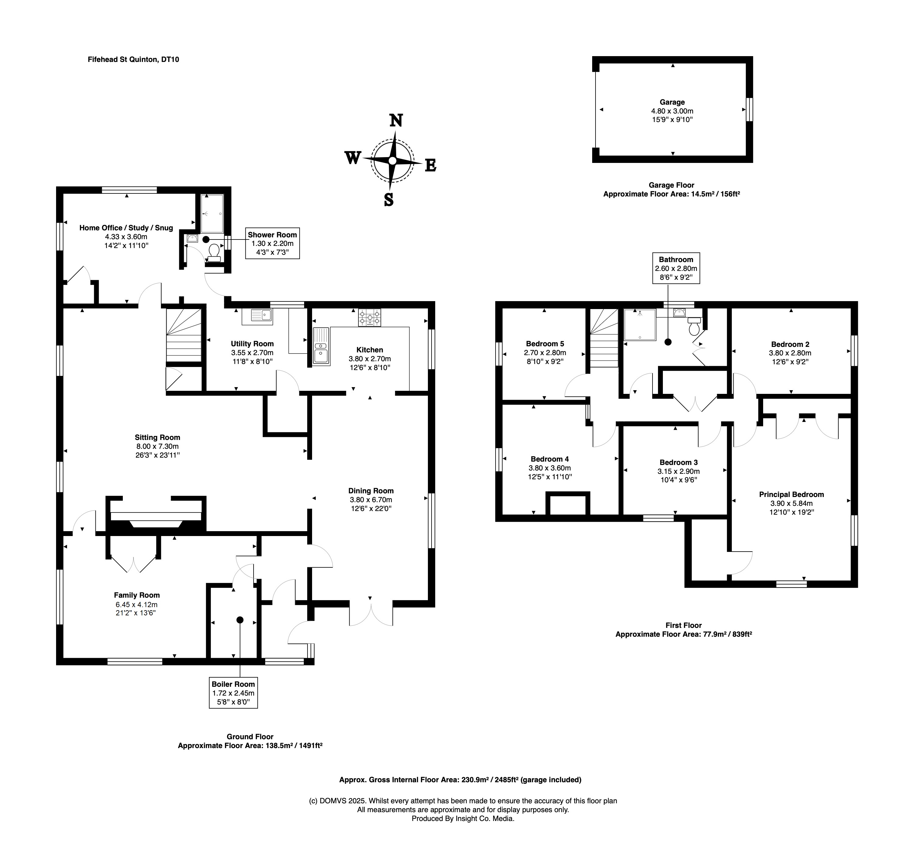 Floorplan for Fifehead St Quintin, Sturminster Newton, Dorset
