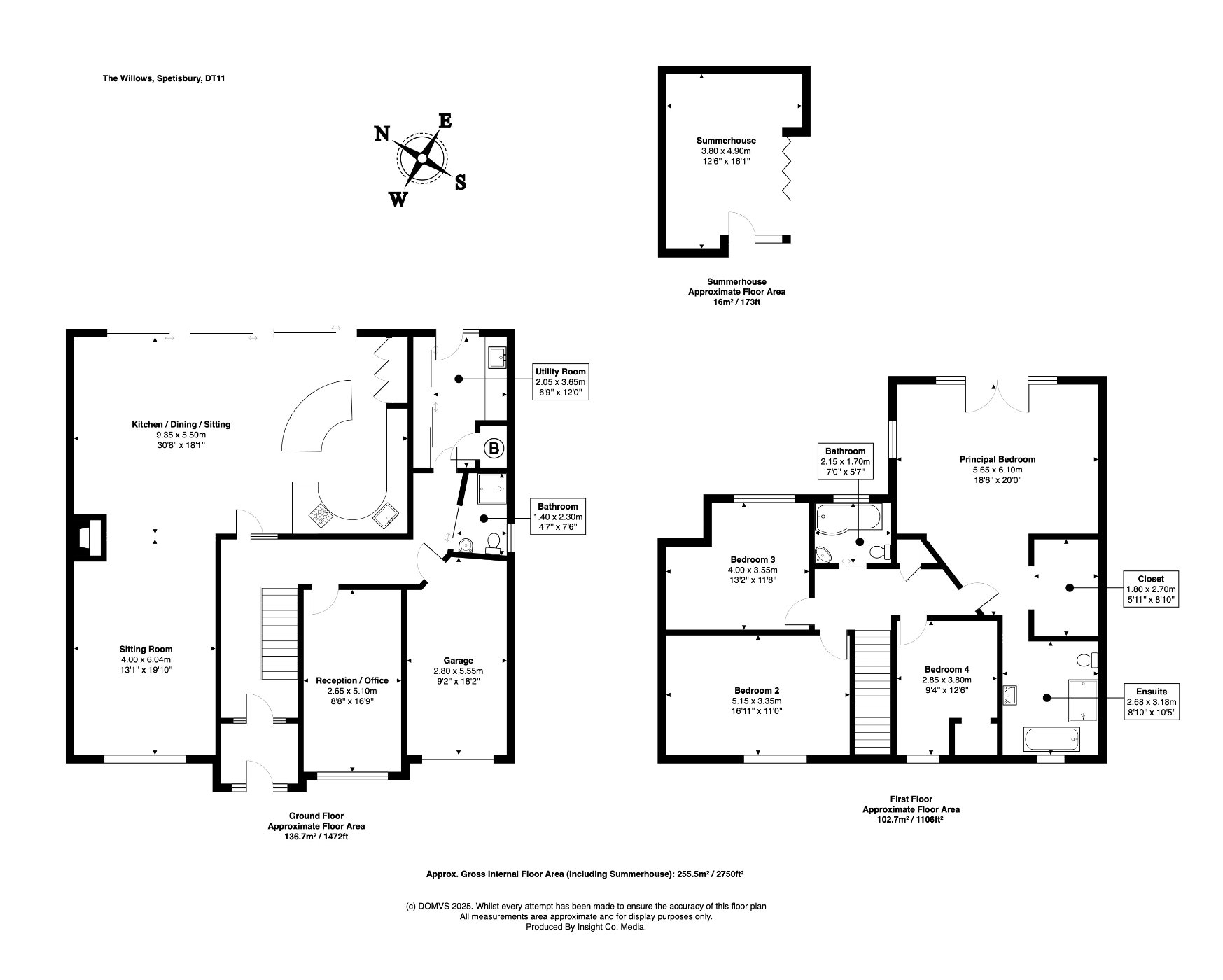 Floorplan for Spetisbury, Dorset