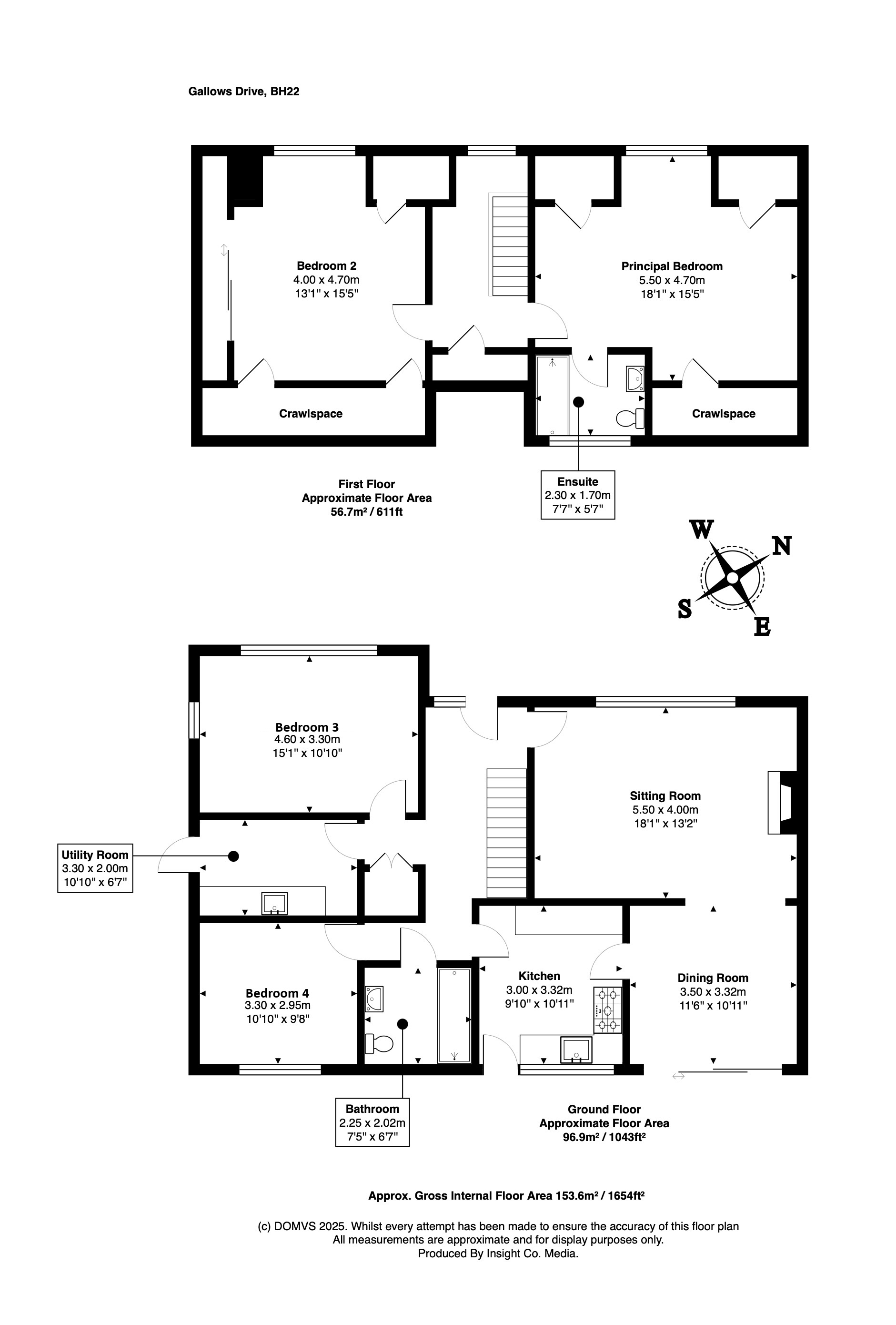Floorplan for West Parley, Ferndown, Dorset