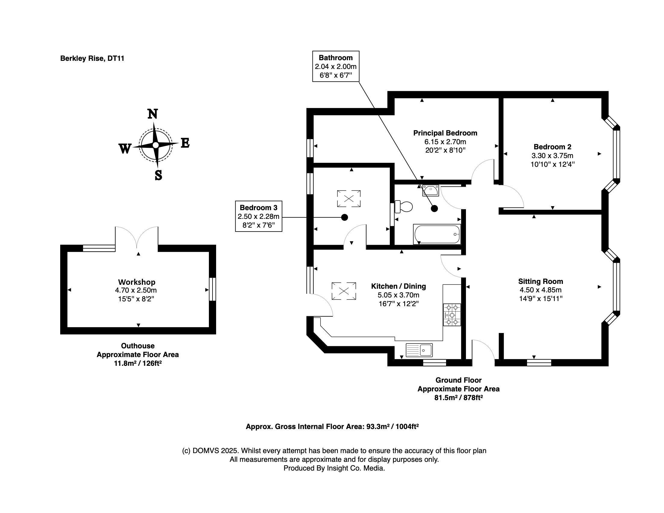 Floorplan for Pimperne, Blandford Forum