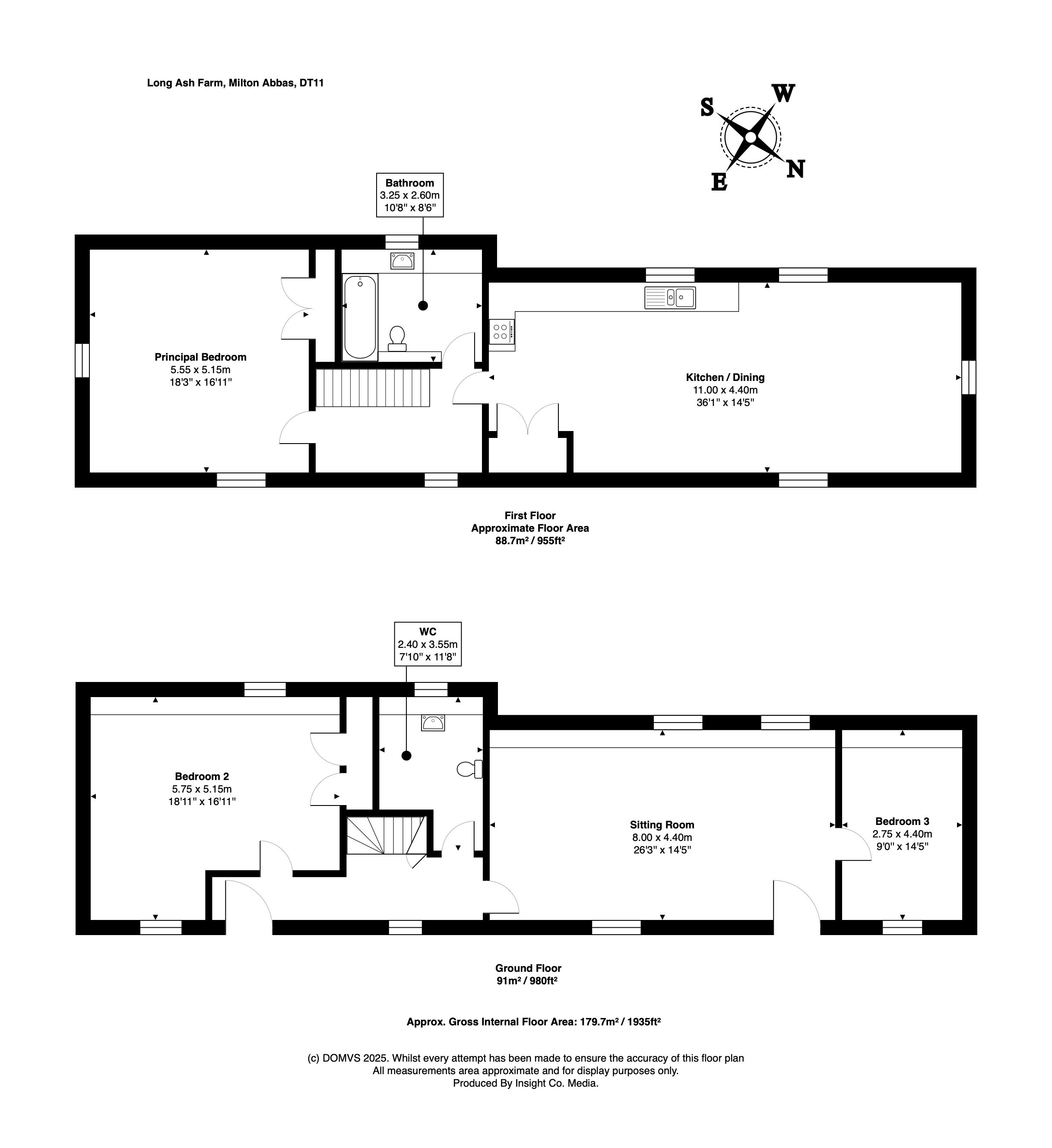 Floorplan for Milton Abbas, Dorset