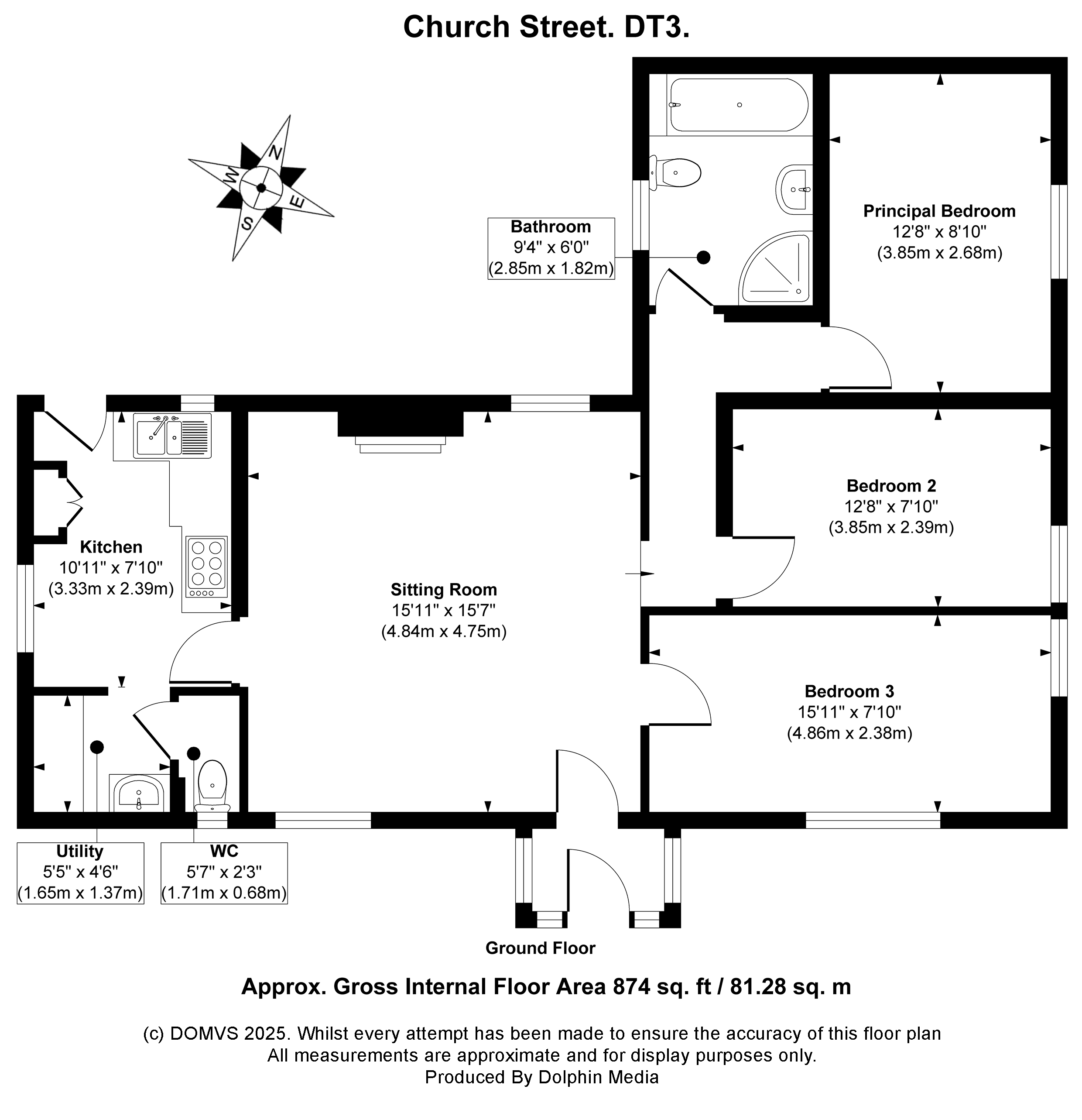 Floorplan for Upwey, Weymouth, Dorset