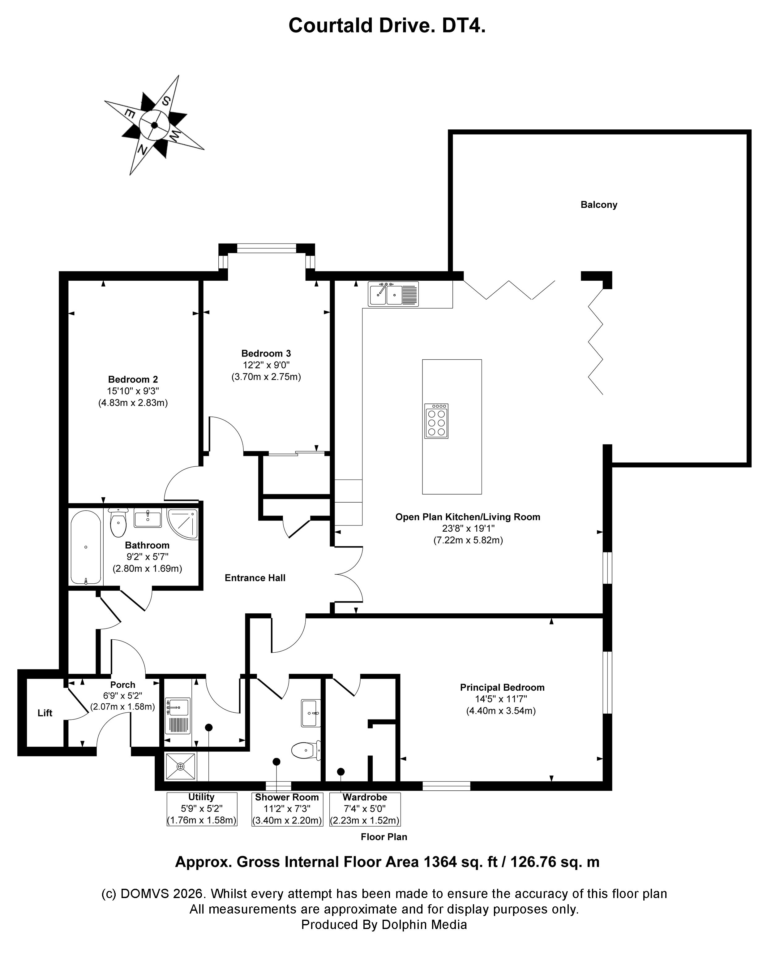 Floorplan for Weymouth, Dorset