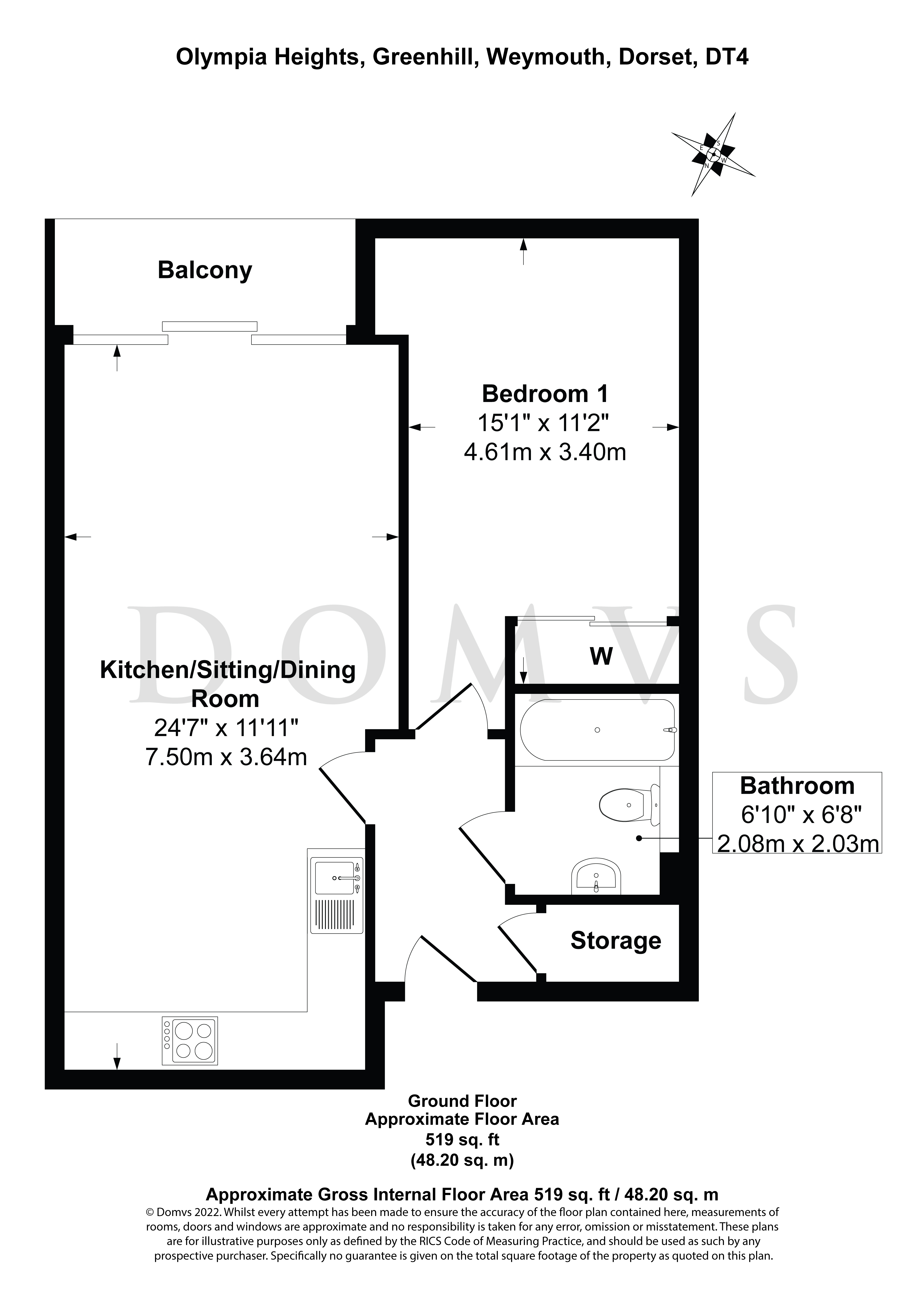 Floorplan for Weymouth, Dorset