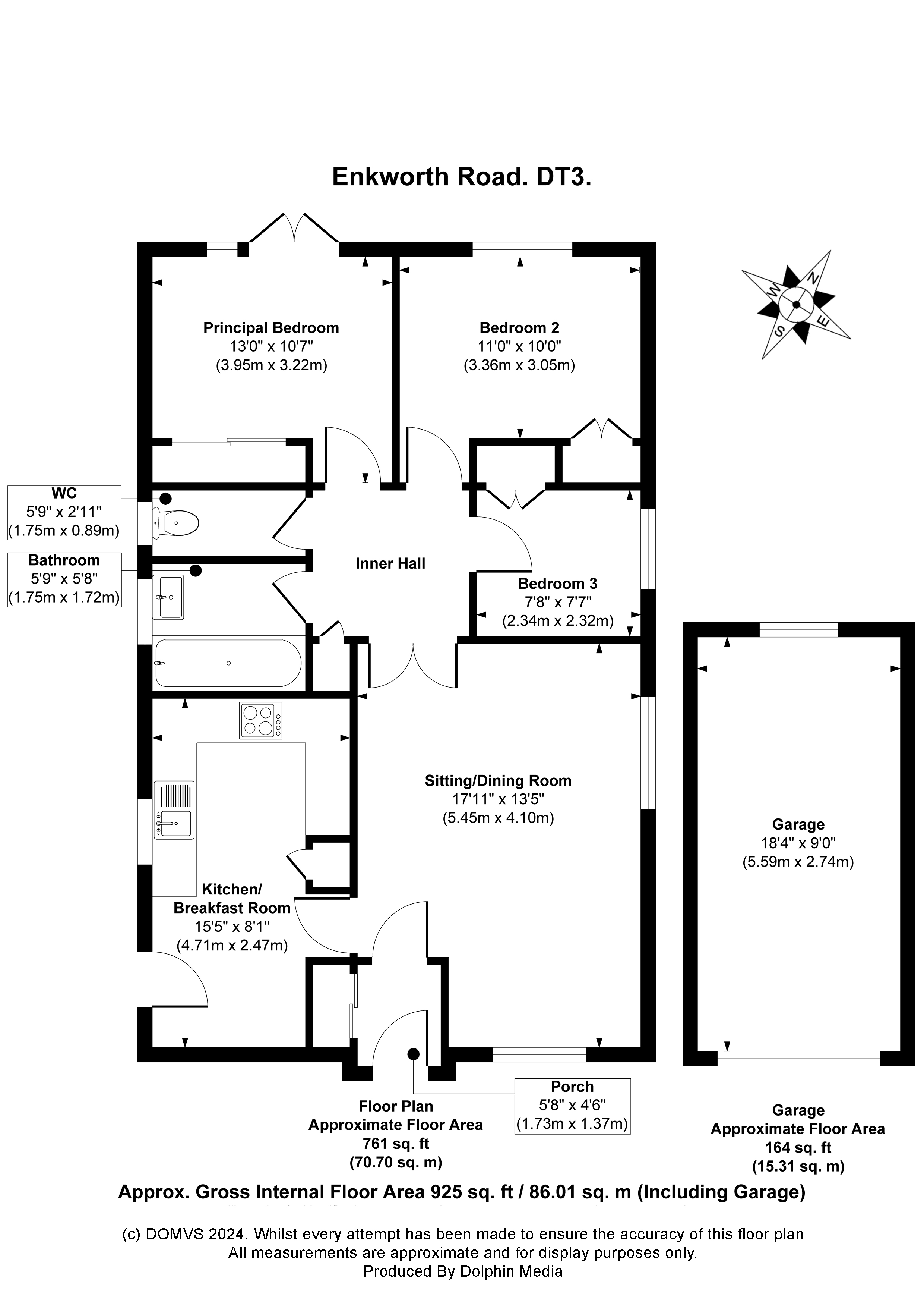 Floorplan for Preston, Weymouth, Dorset