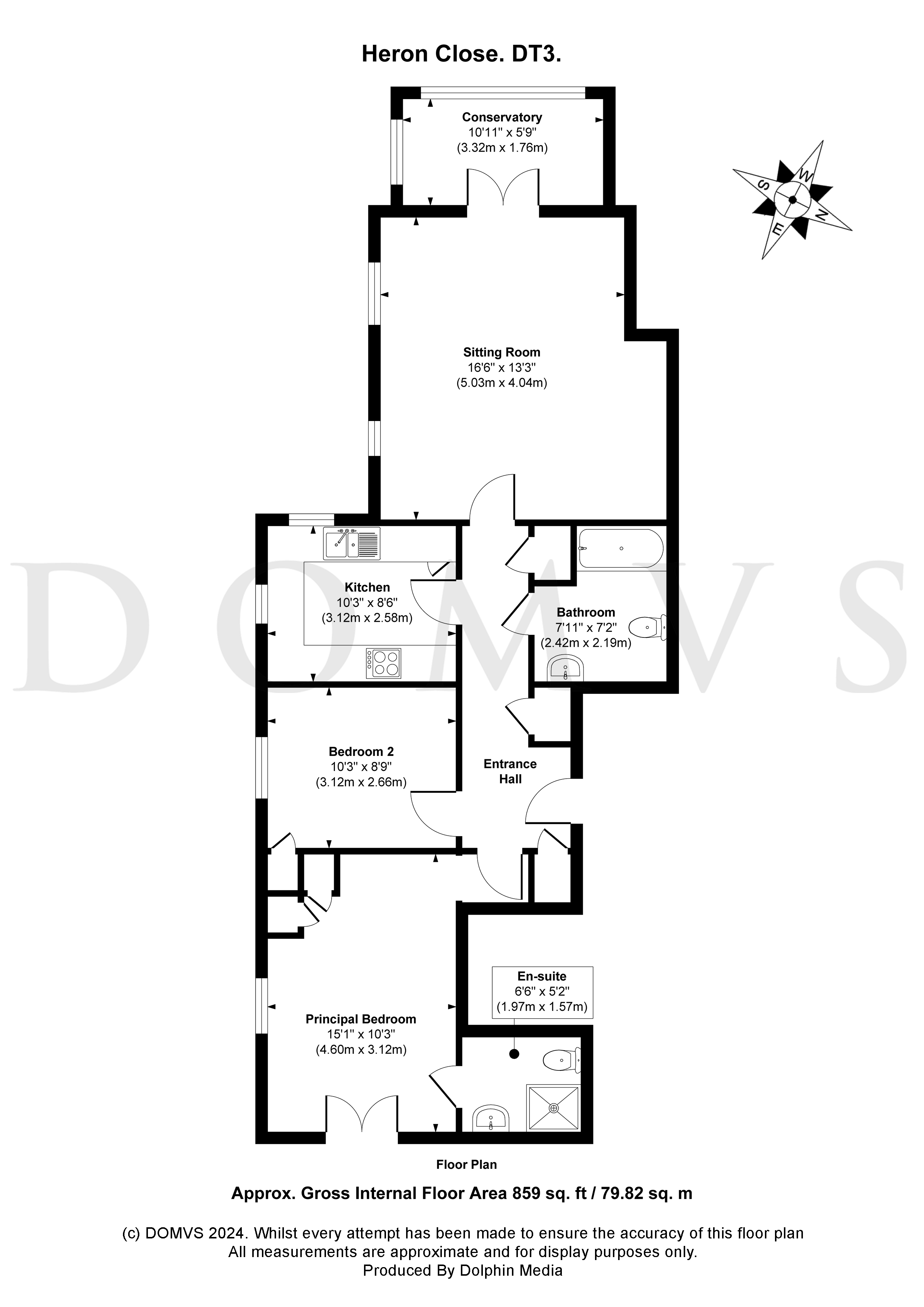 Floorplan for Heron Close, 1 Heron Close, Weymouth, Dorset