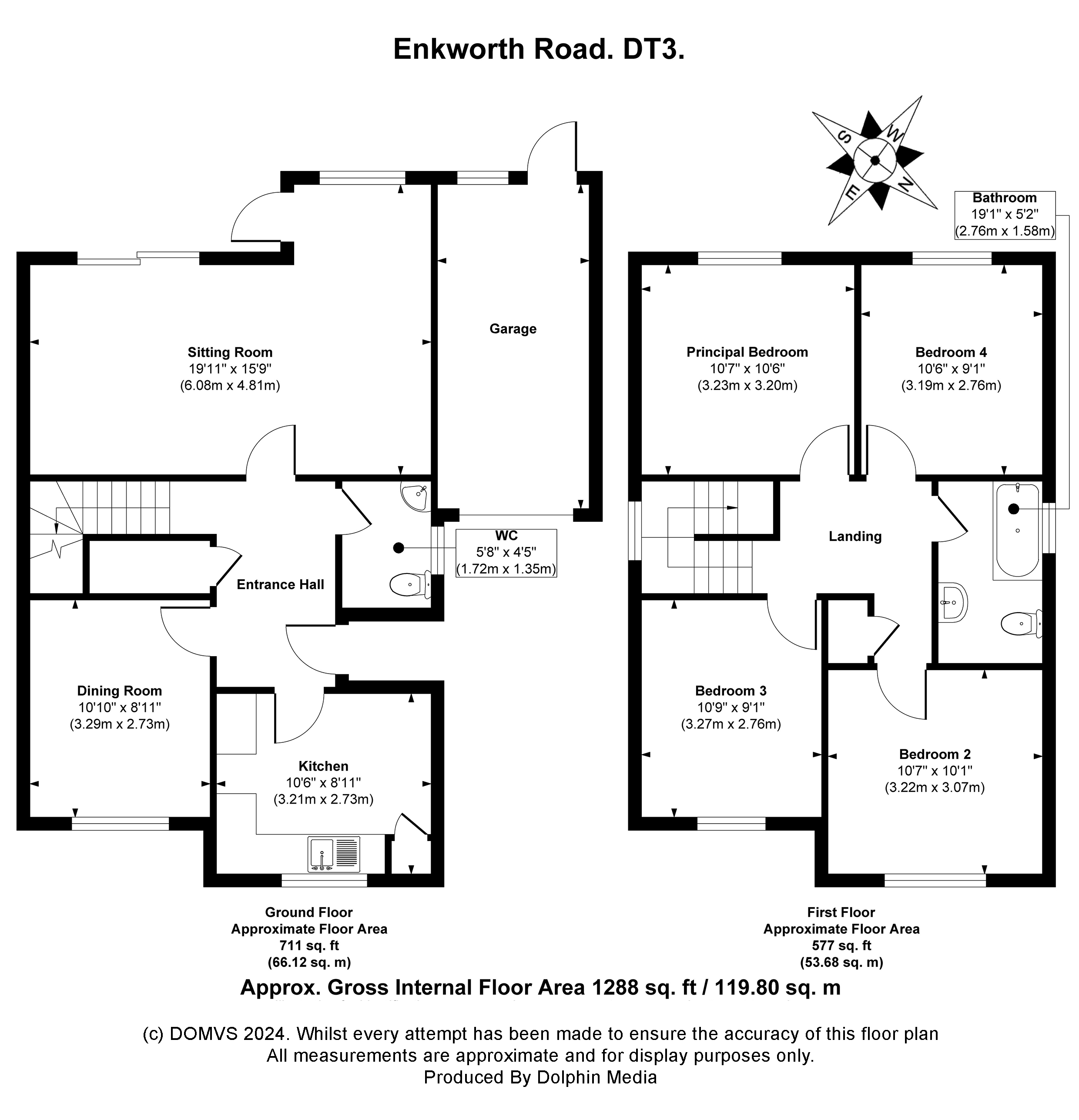 Floorplan for Preston, Weymouth, Dorset