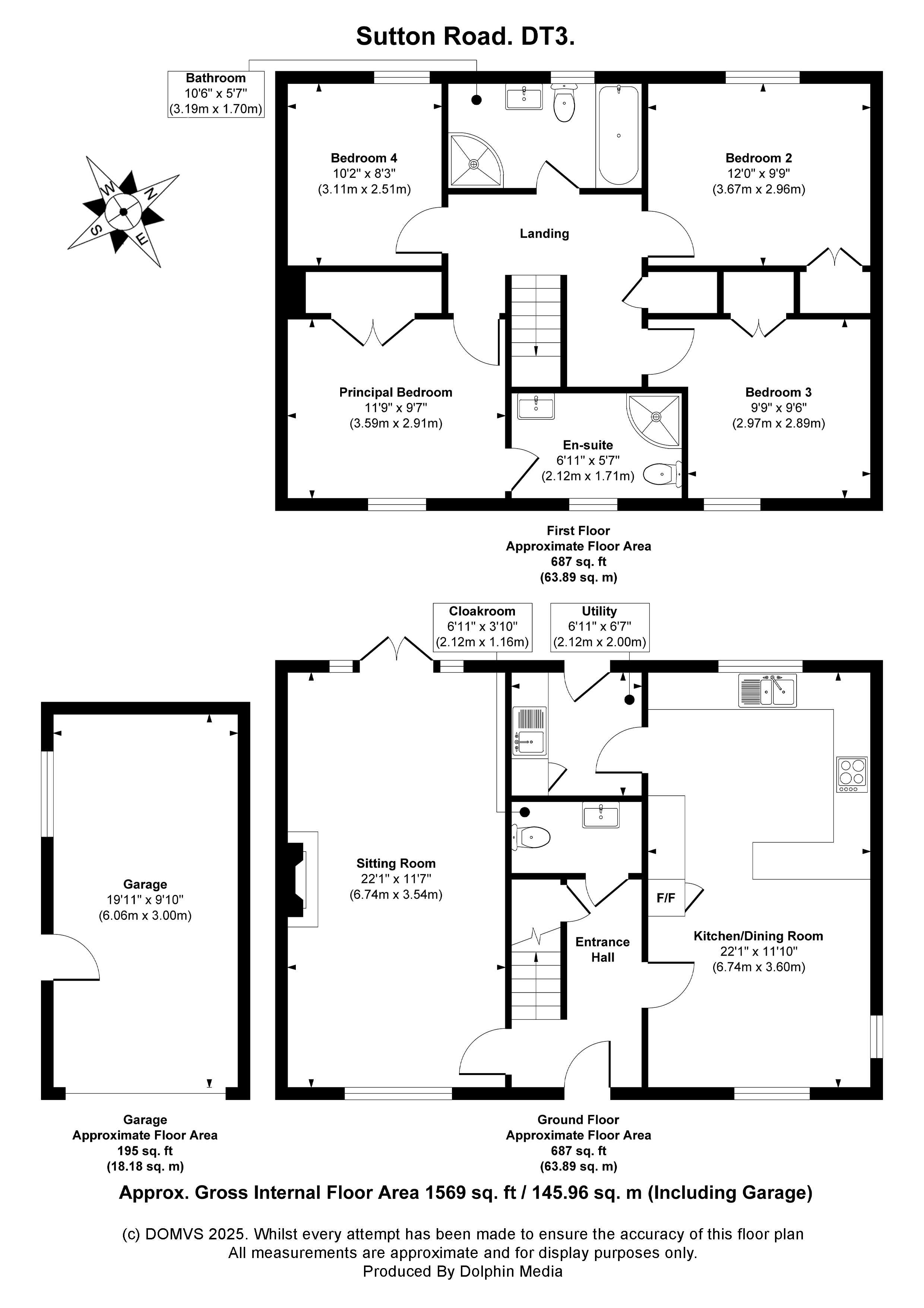 Floorplan for Sutton Poyntz, Weymouth, Dorset