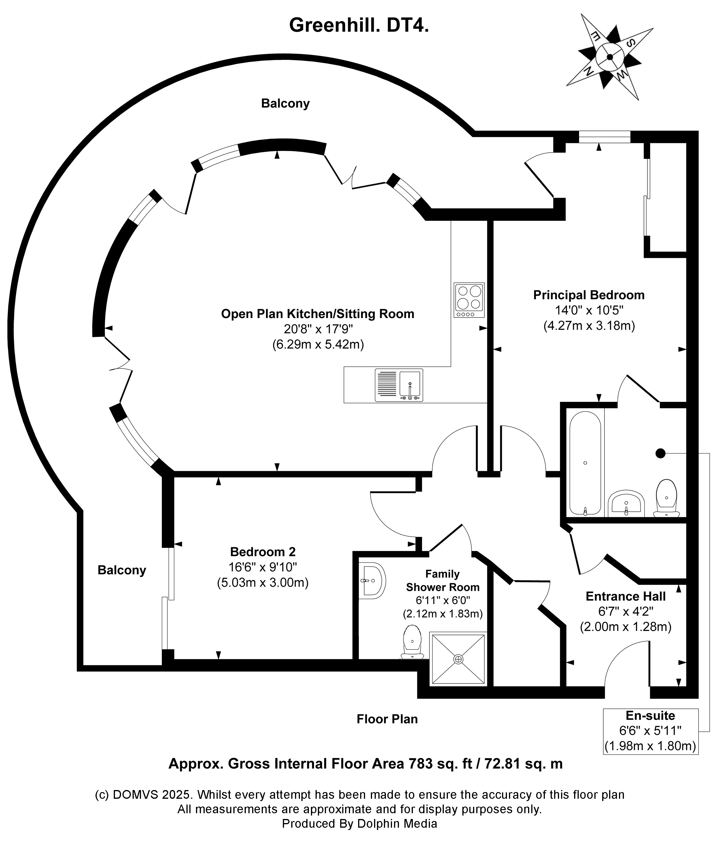 Floorplan for Greenhill, Weymouth, Dorset