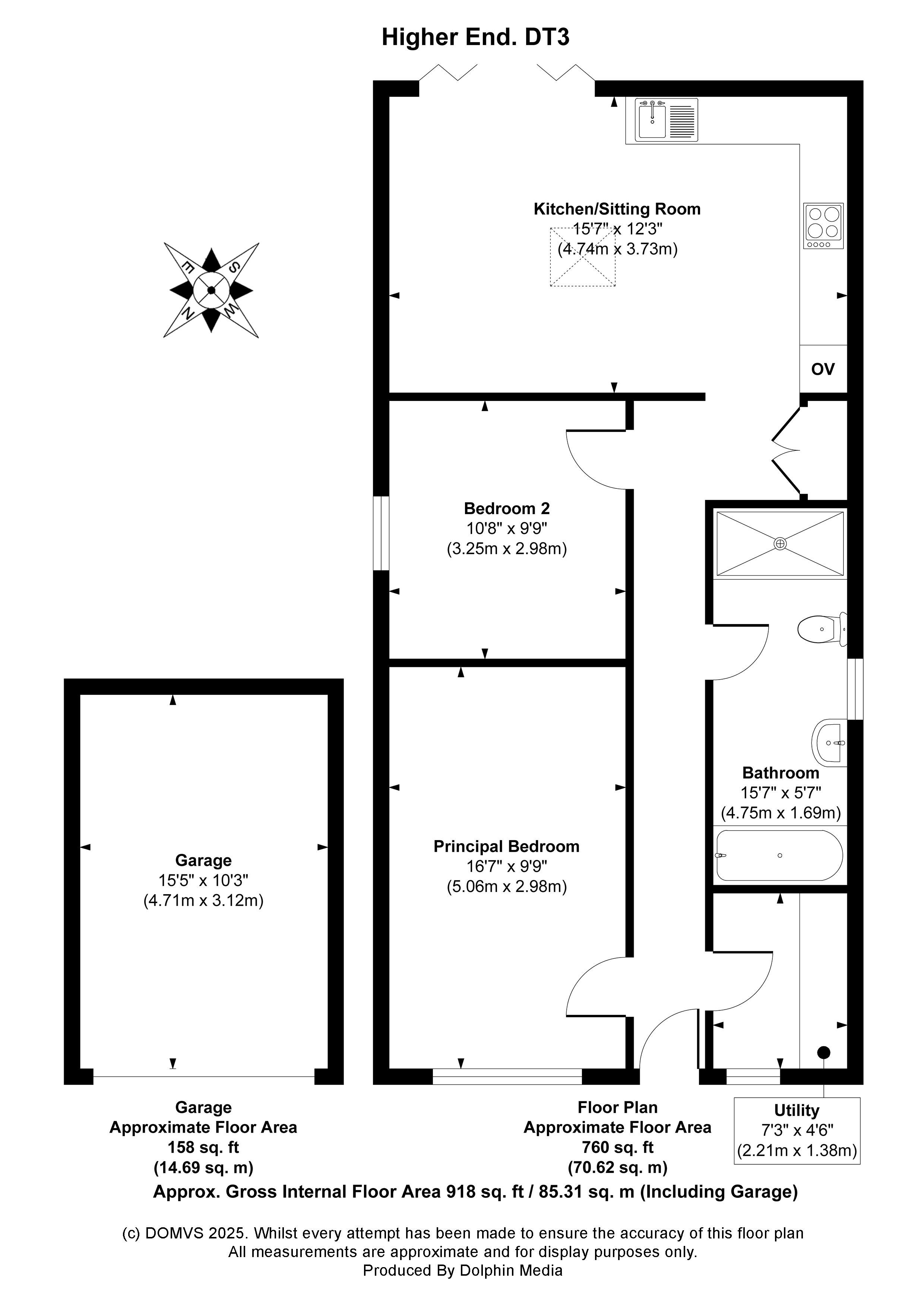 Floorplan for Chickerell, Weymouth, Dorset
