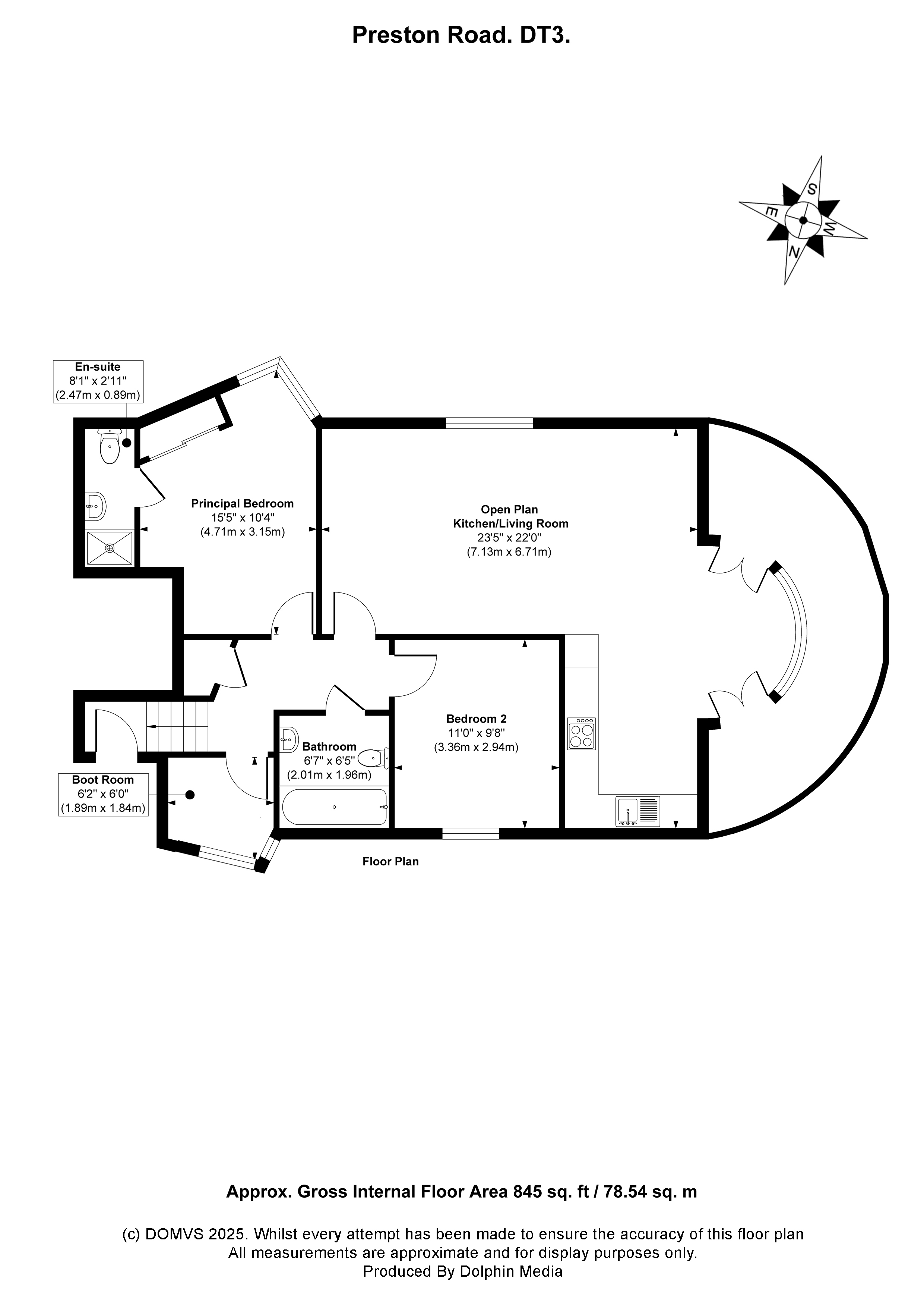 Floorplan for Preston, Weymouth, Dorset