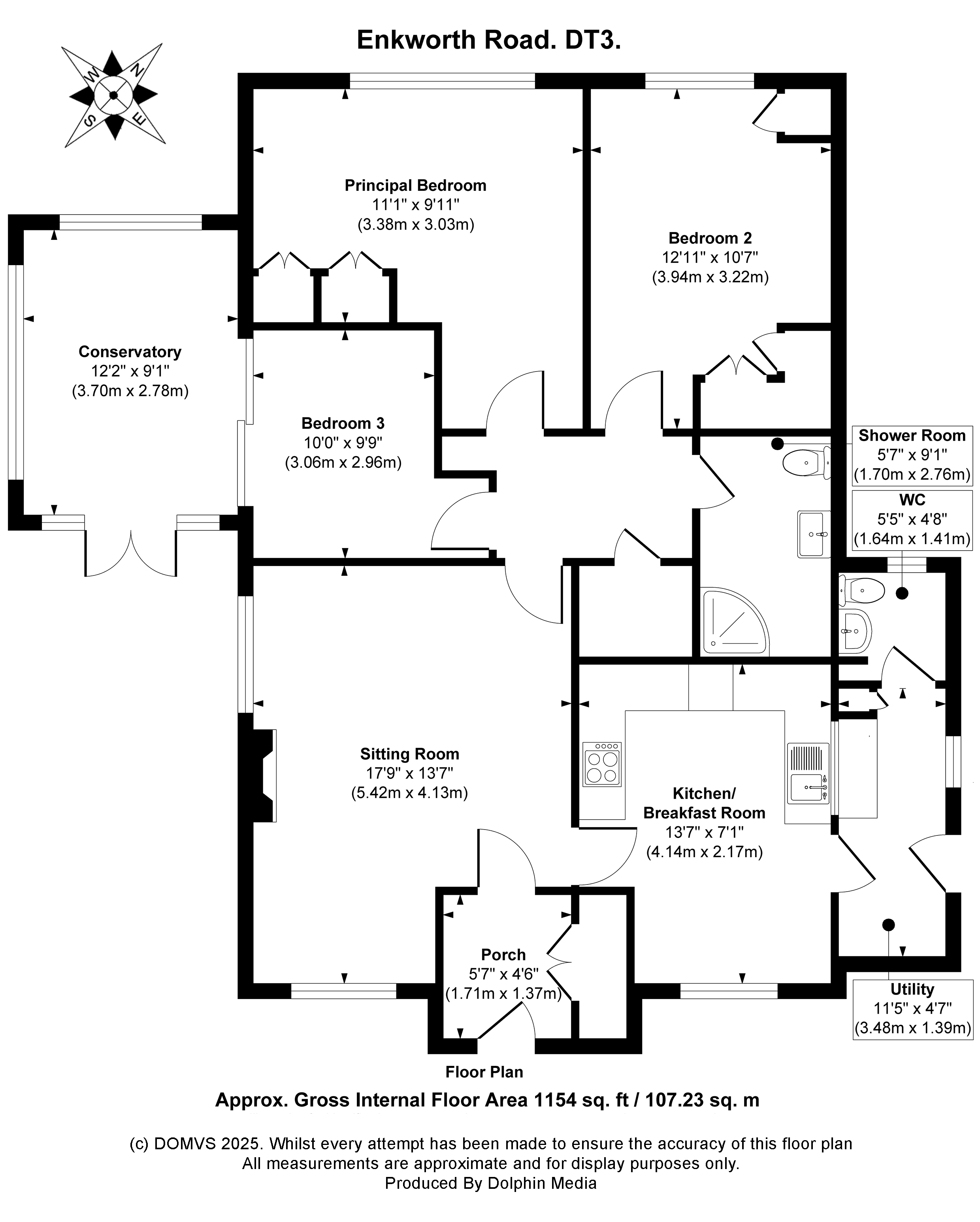 Floorplan for Preston, Dorset