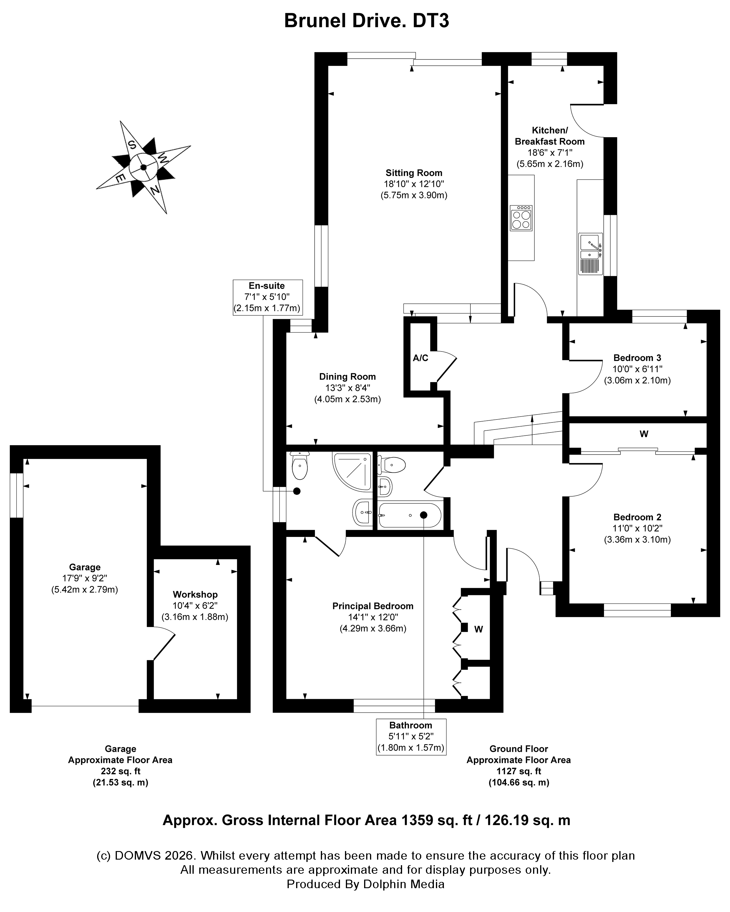 Floorplan for Preston, Weymouth, Dorset