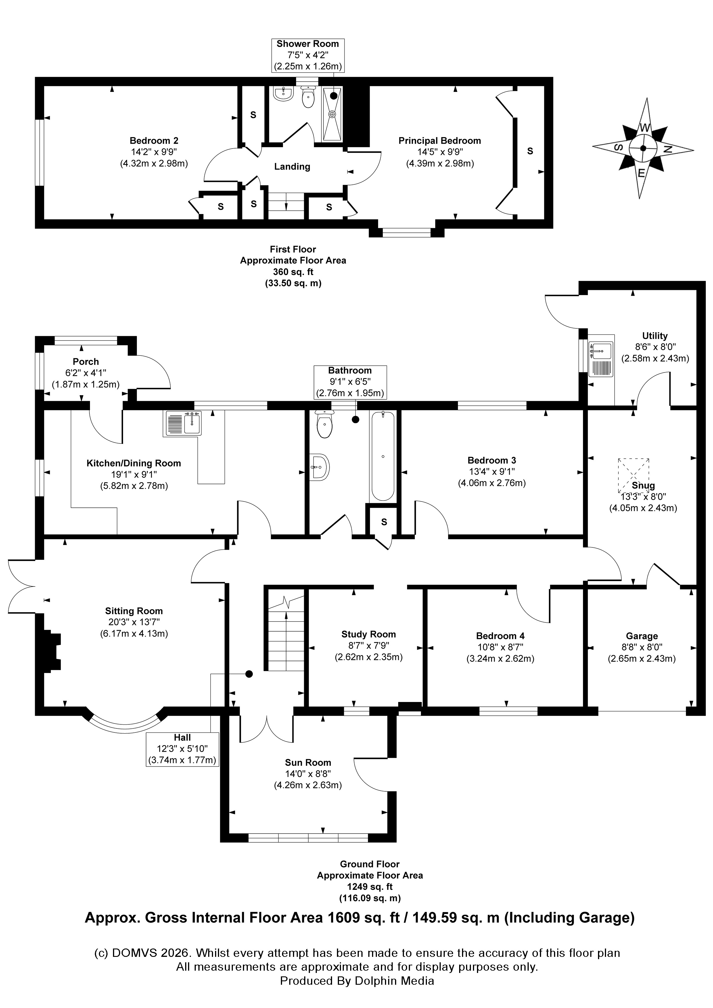 Floorplan for Sutton Poyntz, Weymouth, Dorset