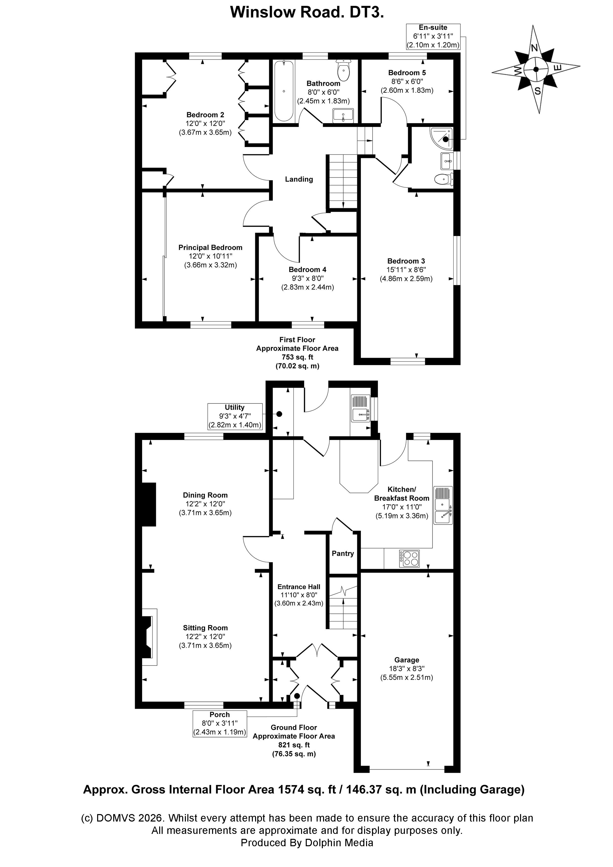 Floorplan for Preston, Weymouth, Dorset