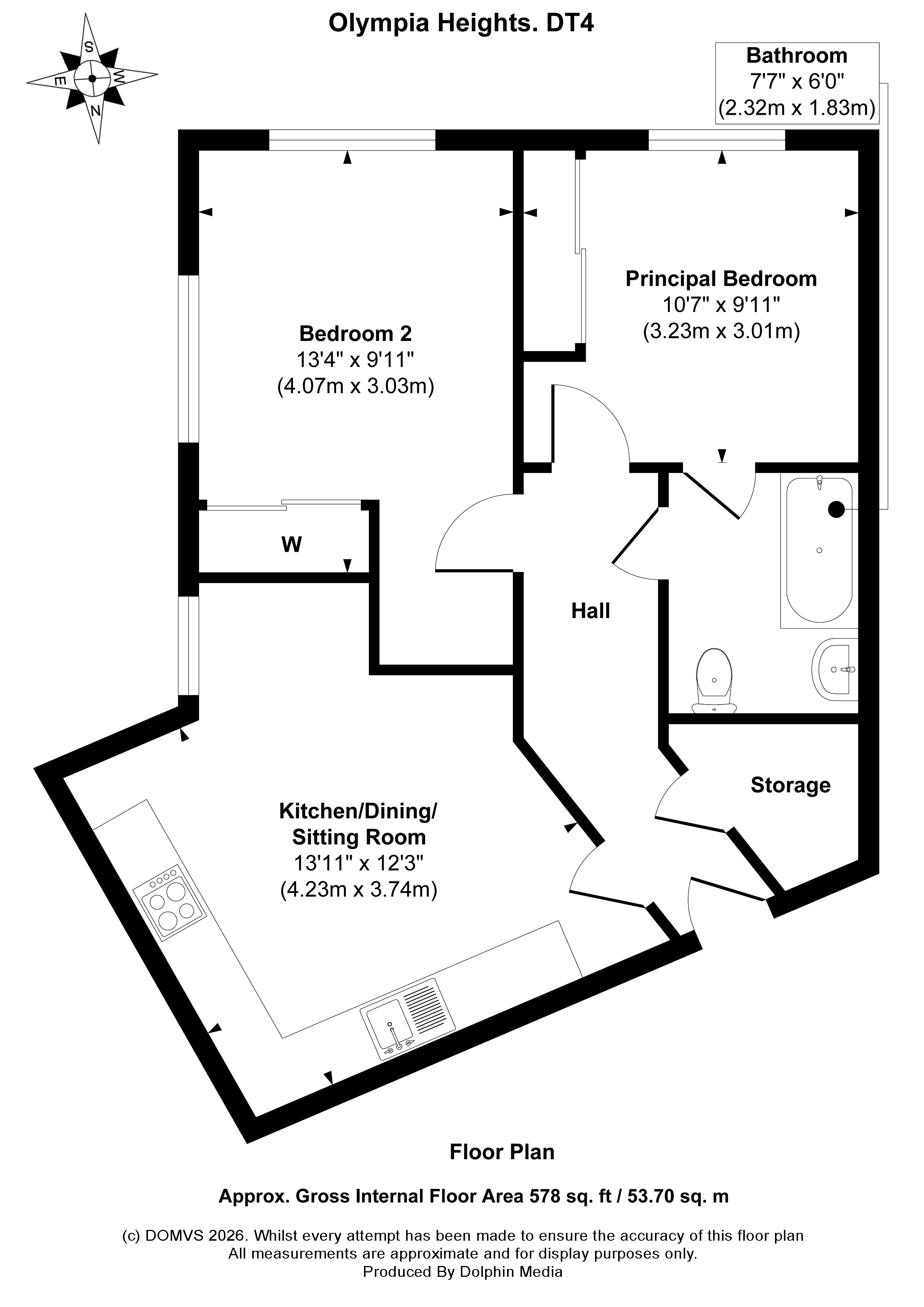 Floorplan for Weymouth, Dorset
