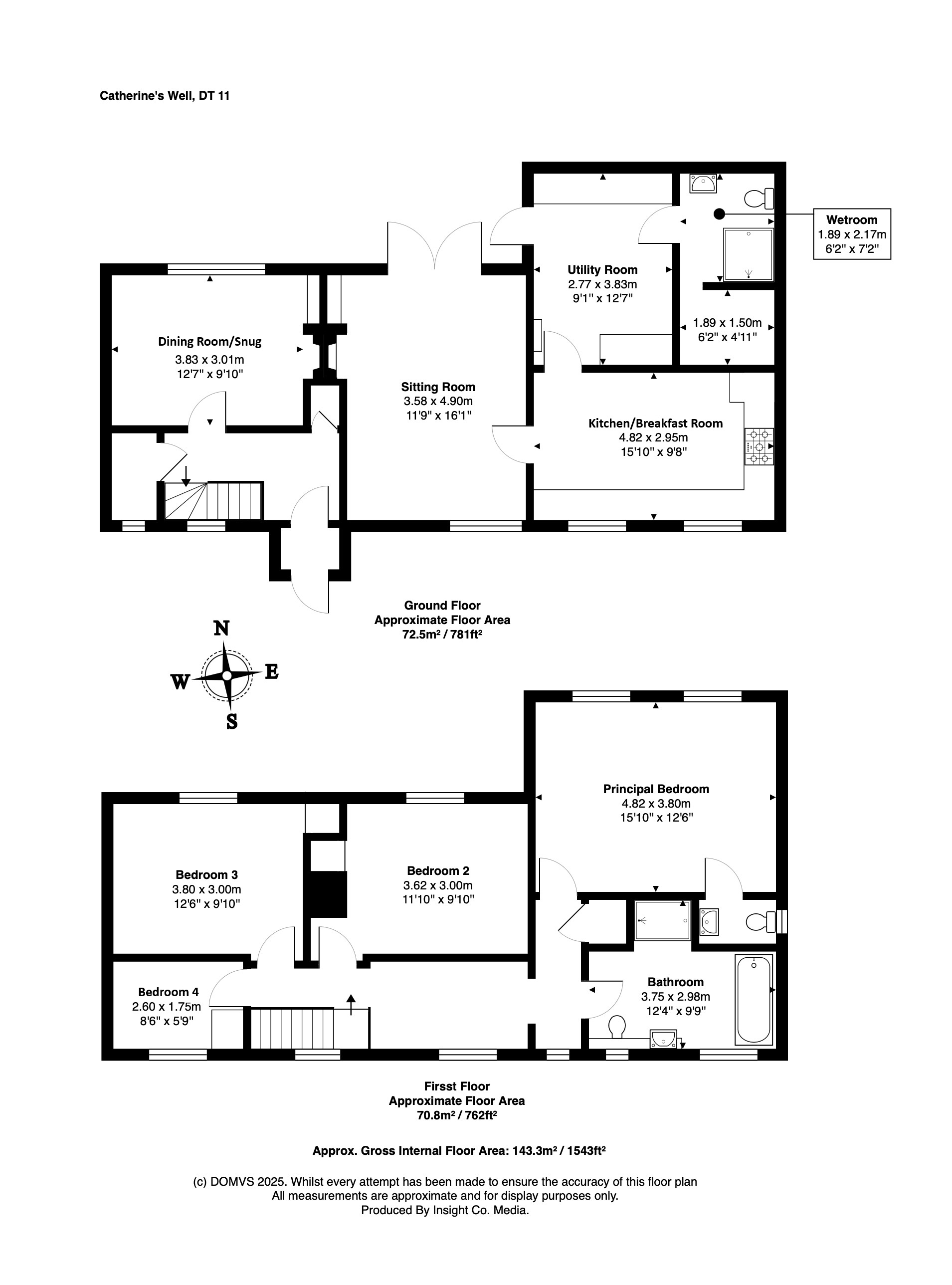 Floorplan for Milton Abbas, Blandford Forum