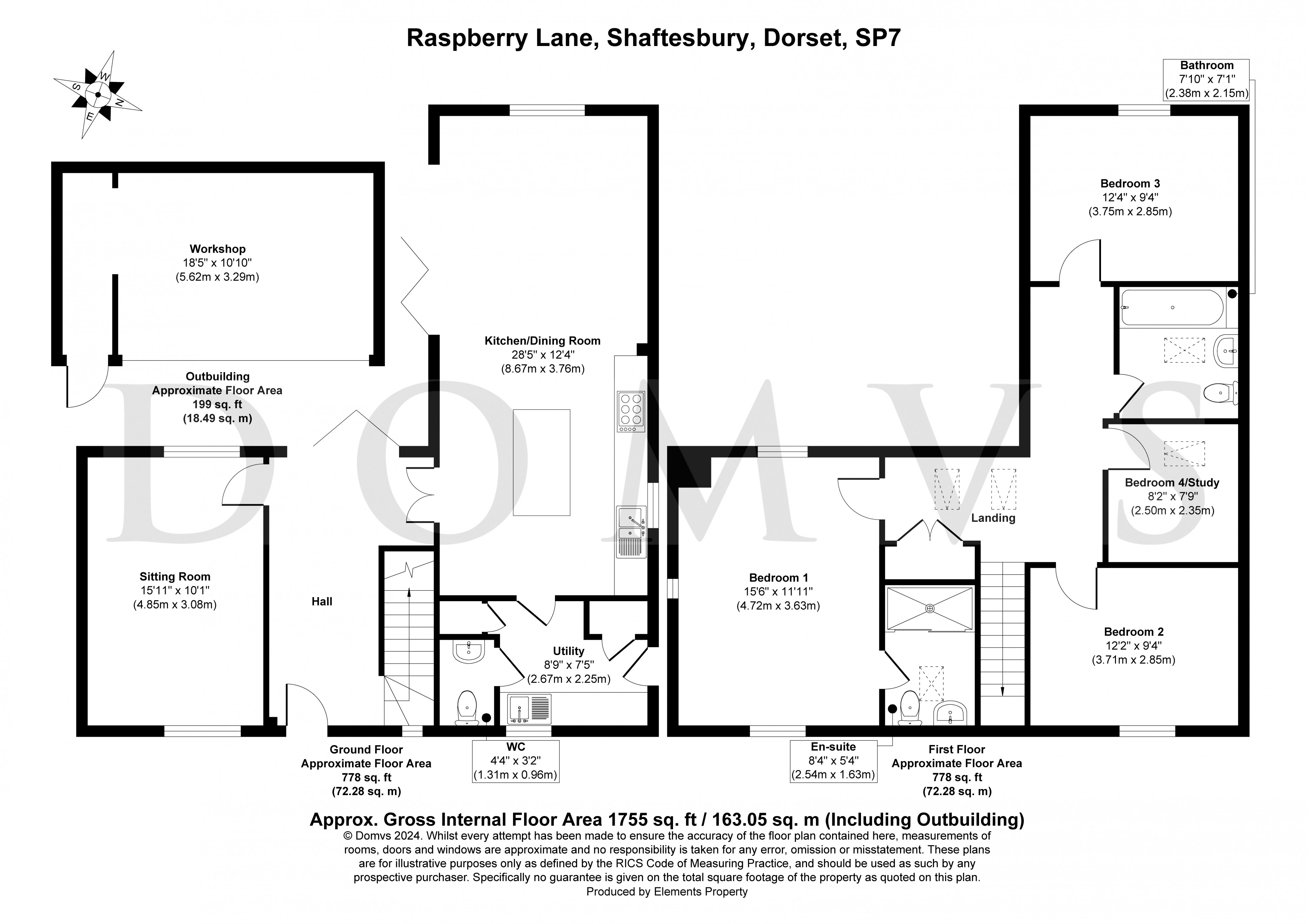 Floorplan for Shaftesbury, Dorset