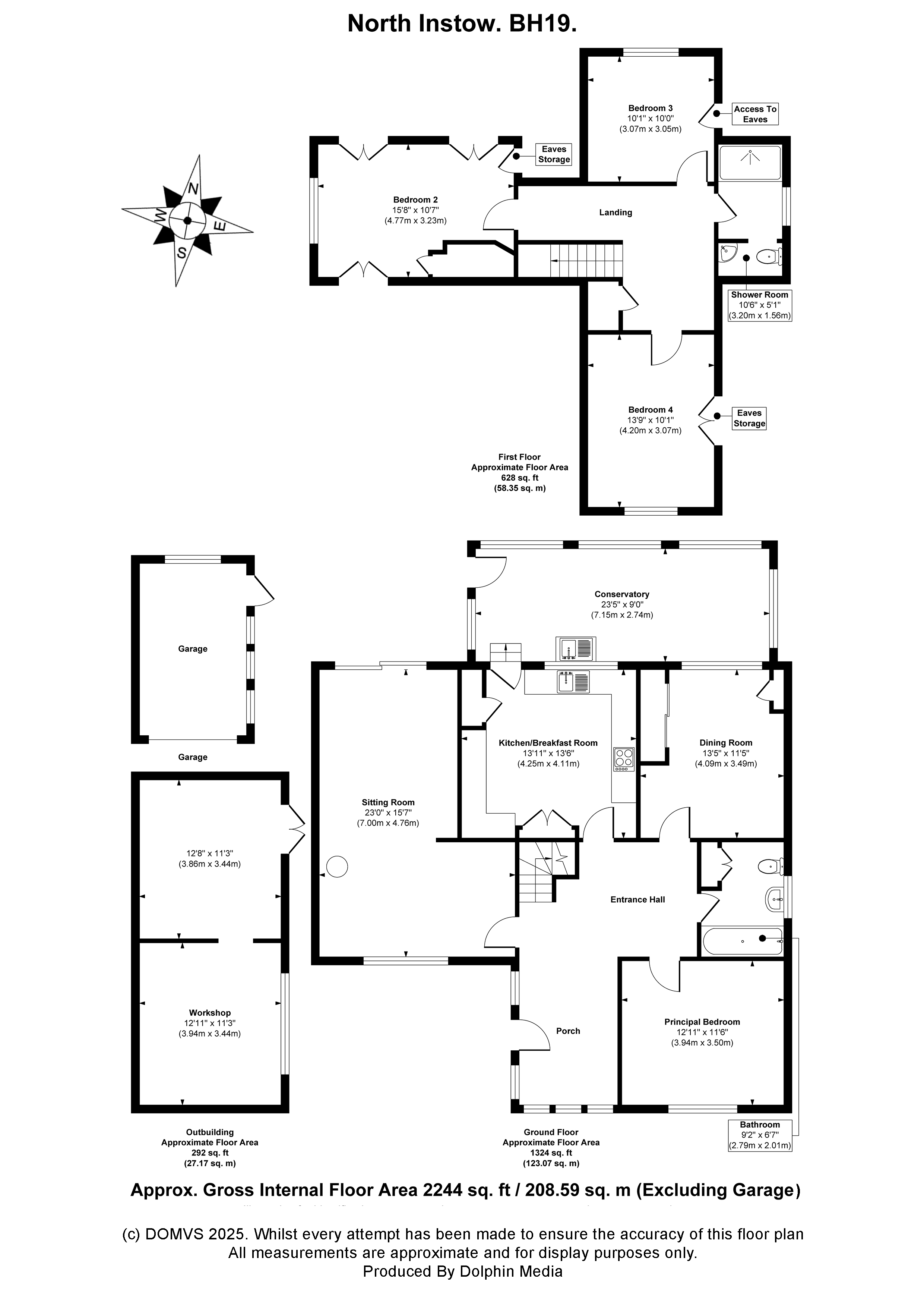 Floorplan for Harmans Cross, Swanage, Dorset