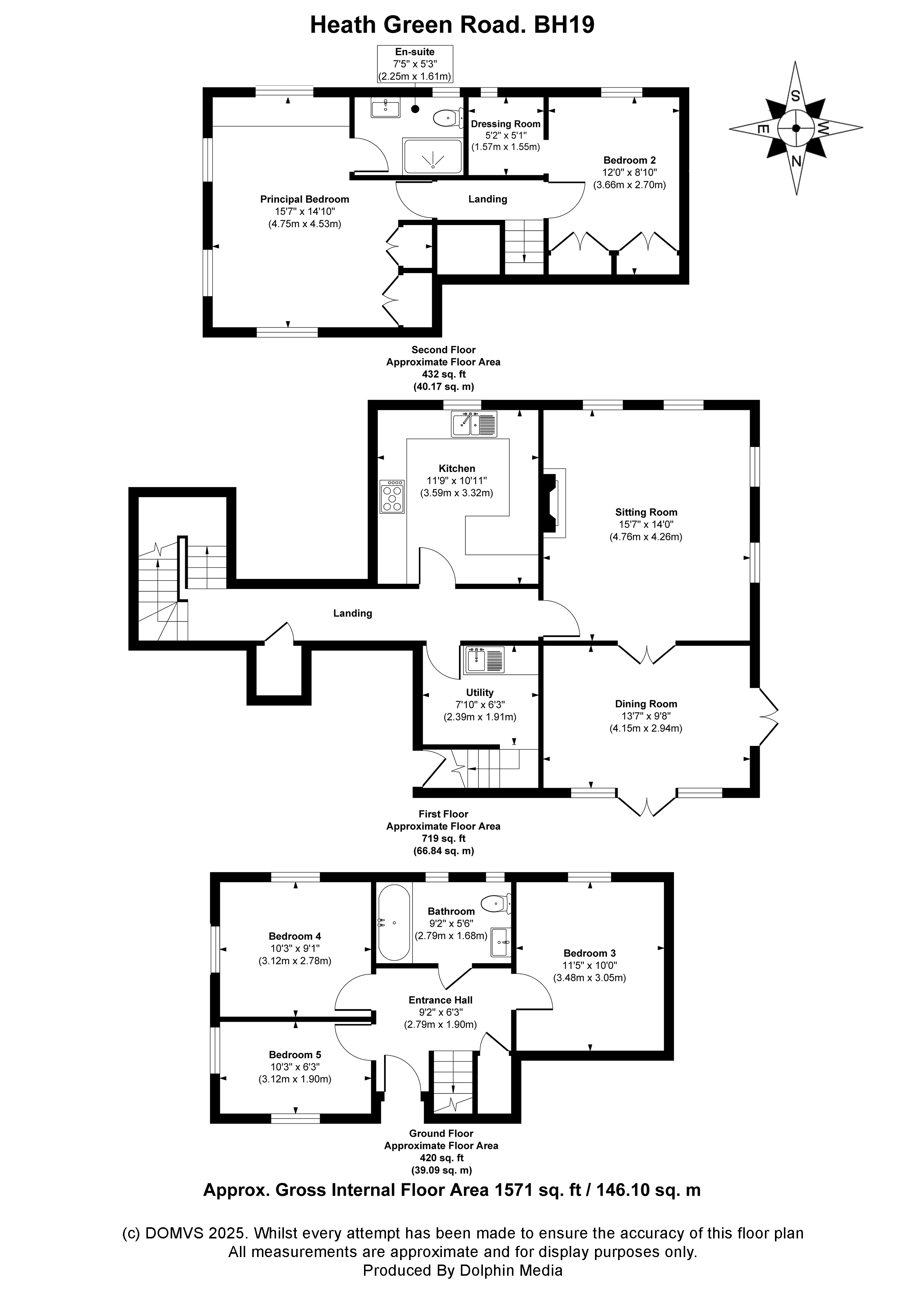Floorplan for Studland, Dorset