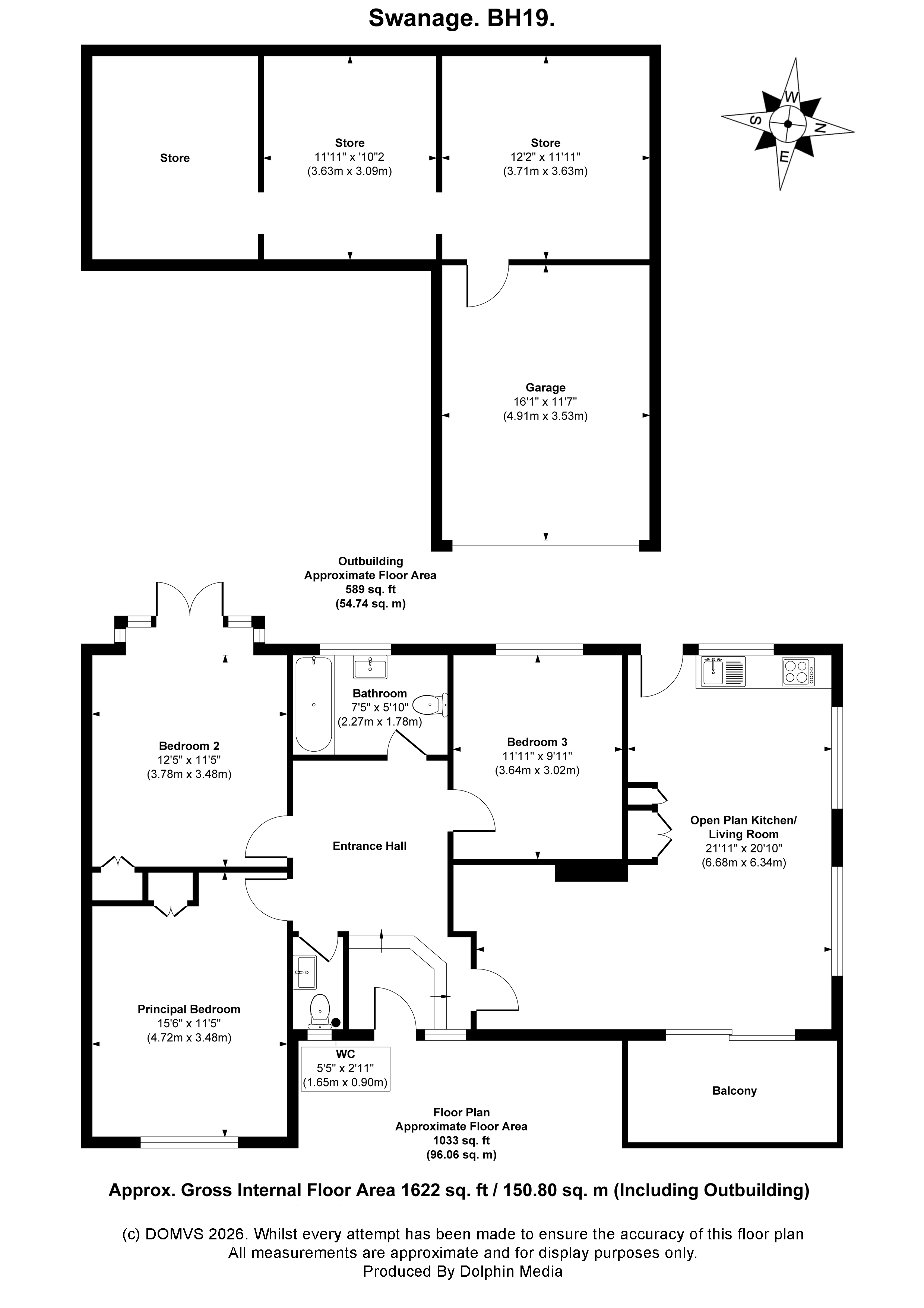 Floorplan for Swanage