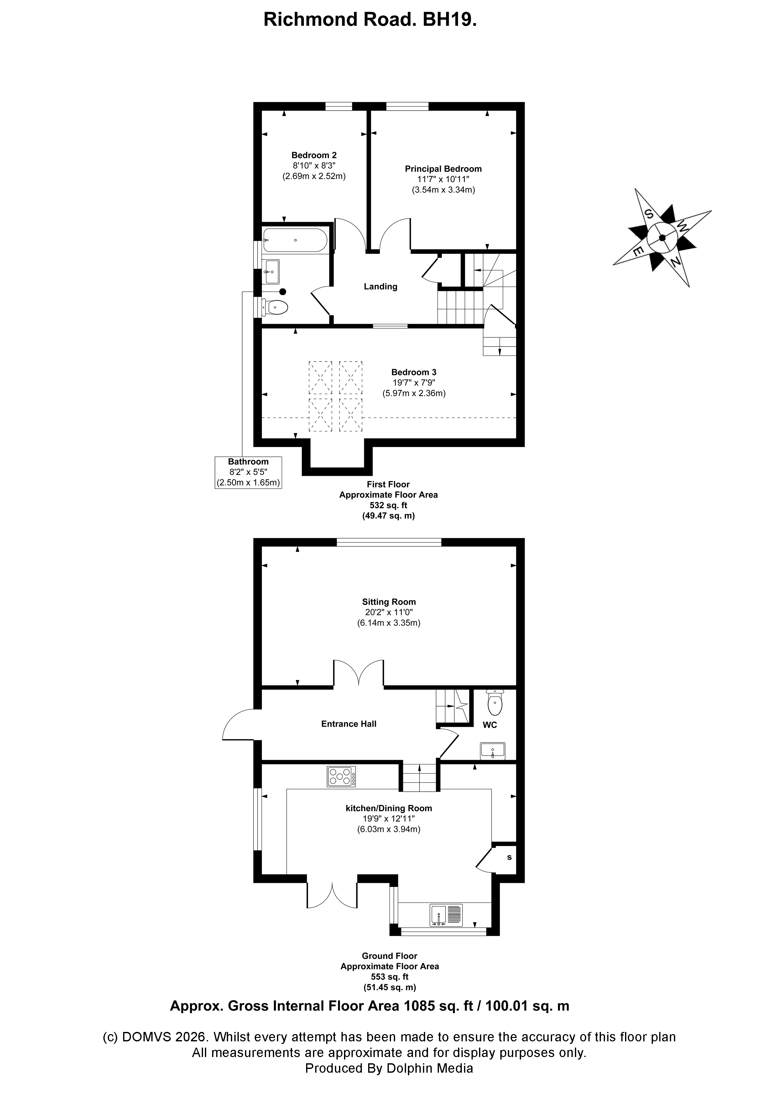 Floorplan for Swanage, Dorset