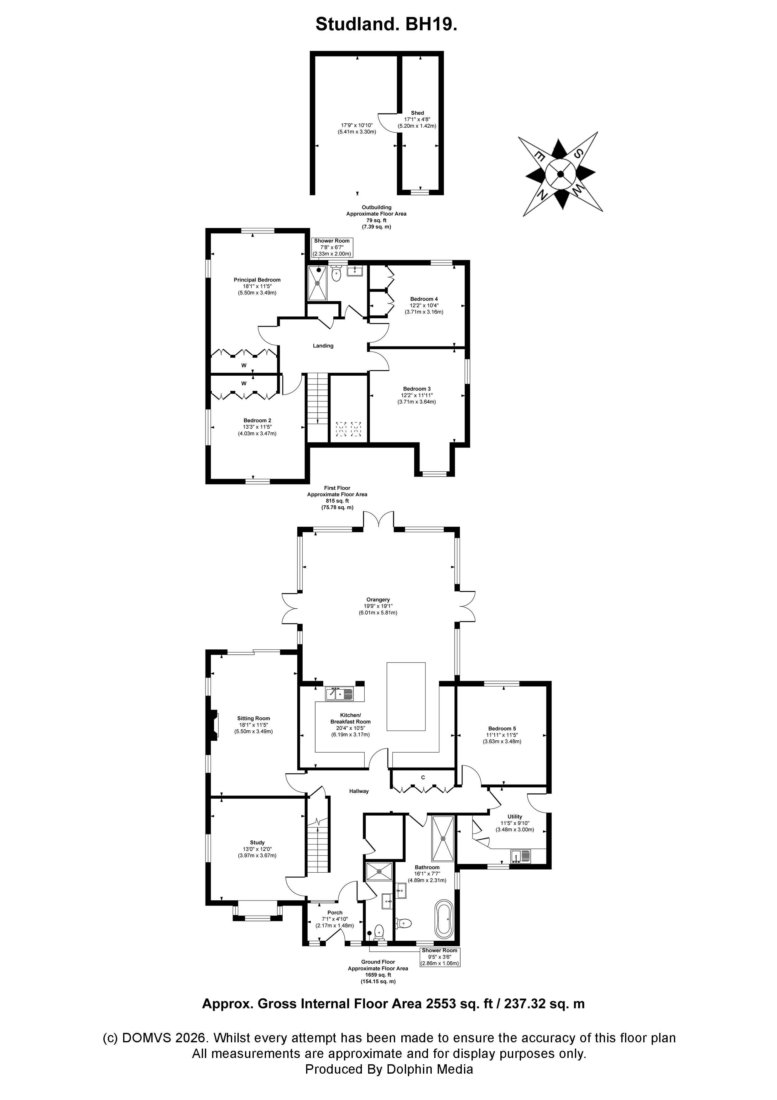 Floorplan for Studland, Dorset