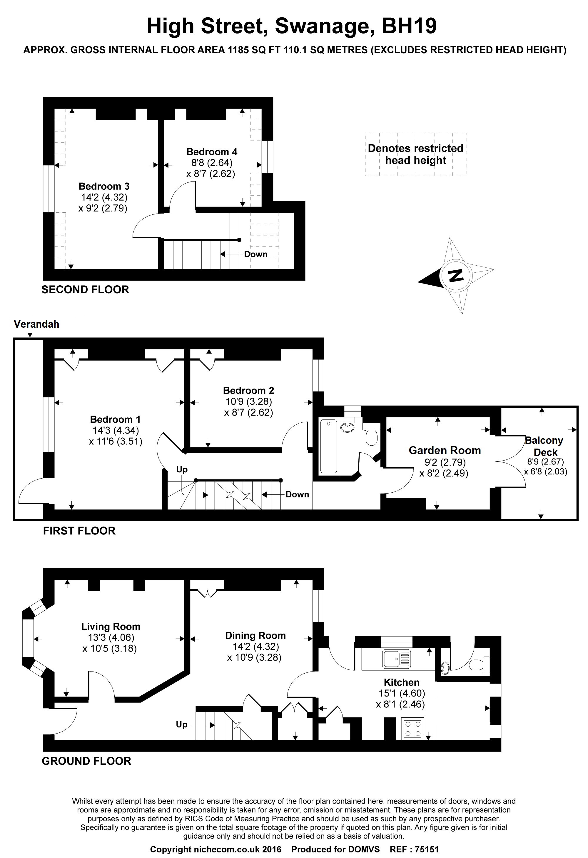 Floorplan for Swanage, Dorset