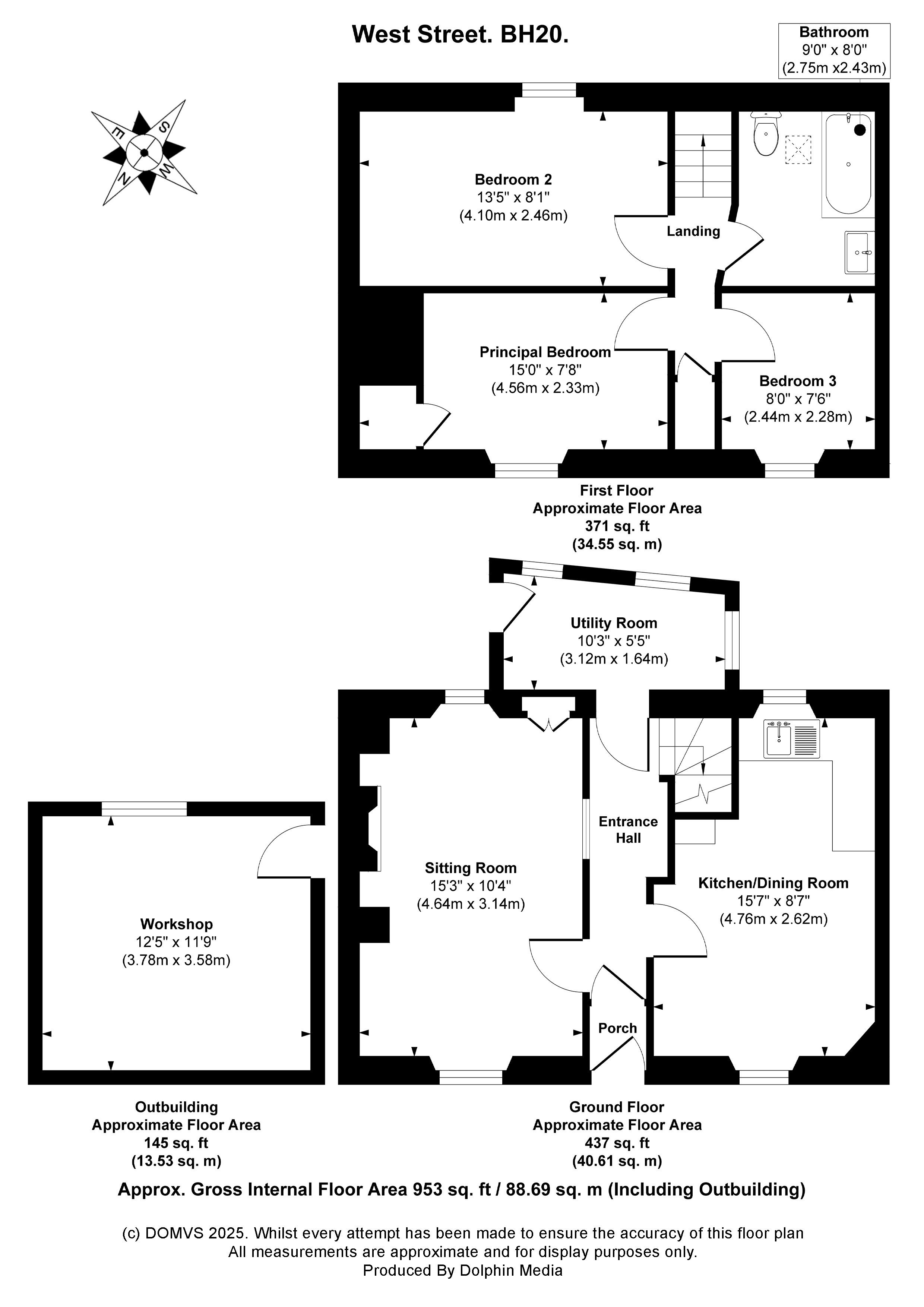 Floorplan for Corfe Castle, Dorset