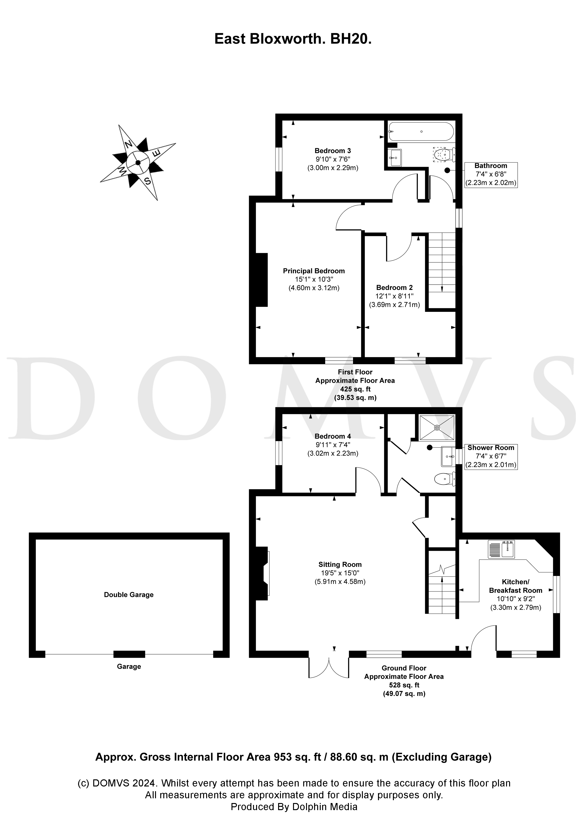 Floorplan for East Bloxworth, Dorset