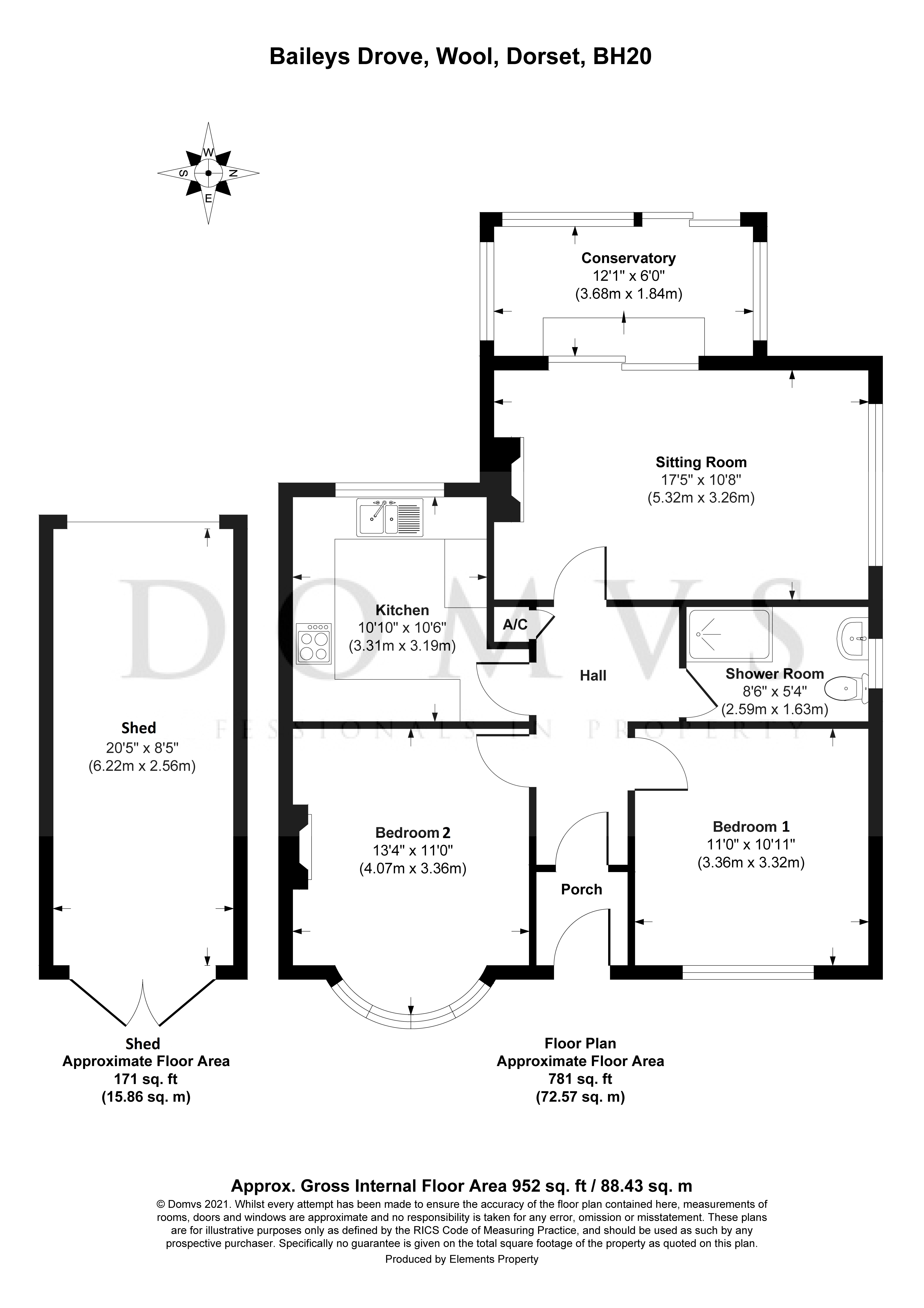 Floorplan for Wool, Dorset
