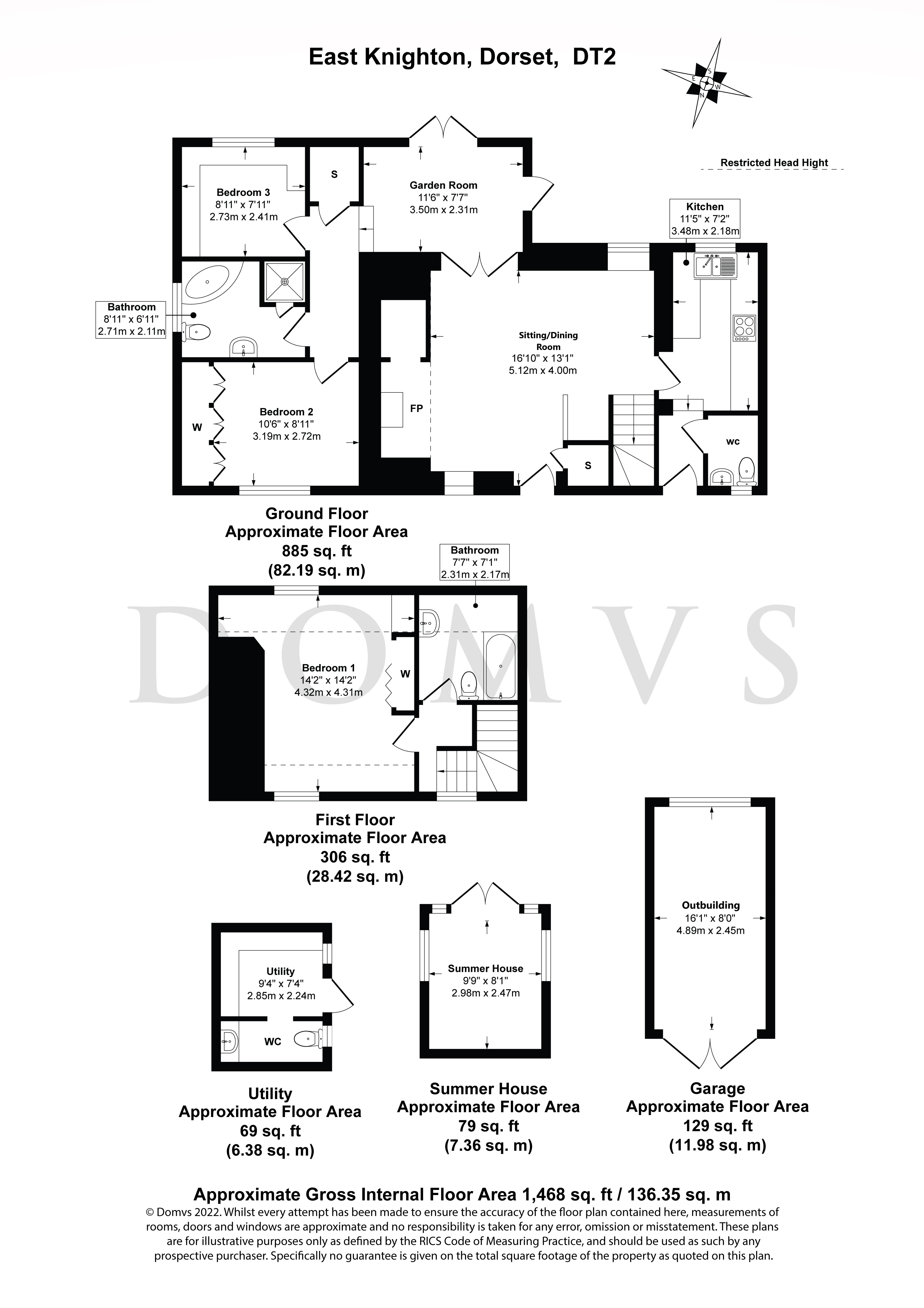 Floorplan for East Knighton, Wareham, Dorset