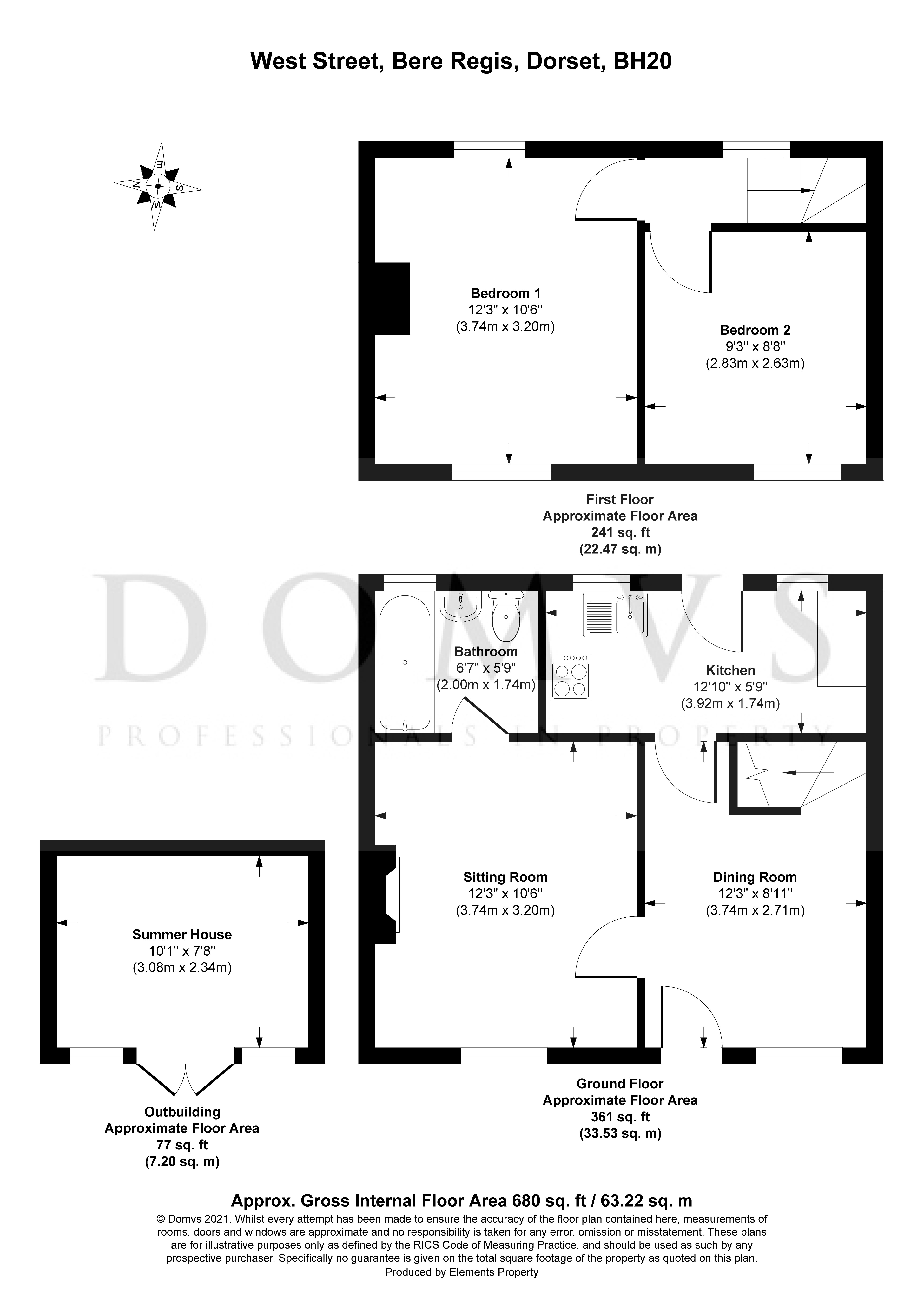 Floorplan for Bere Regis, Dorset