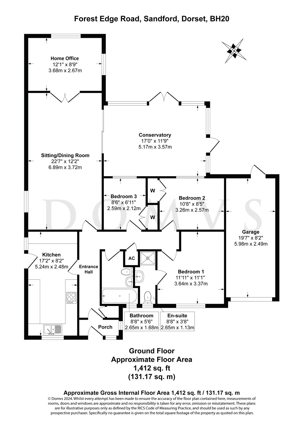 Floorplan for Sandford, Wareham, Dorset