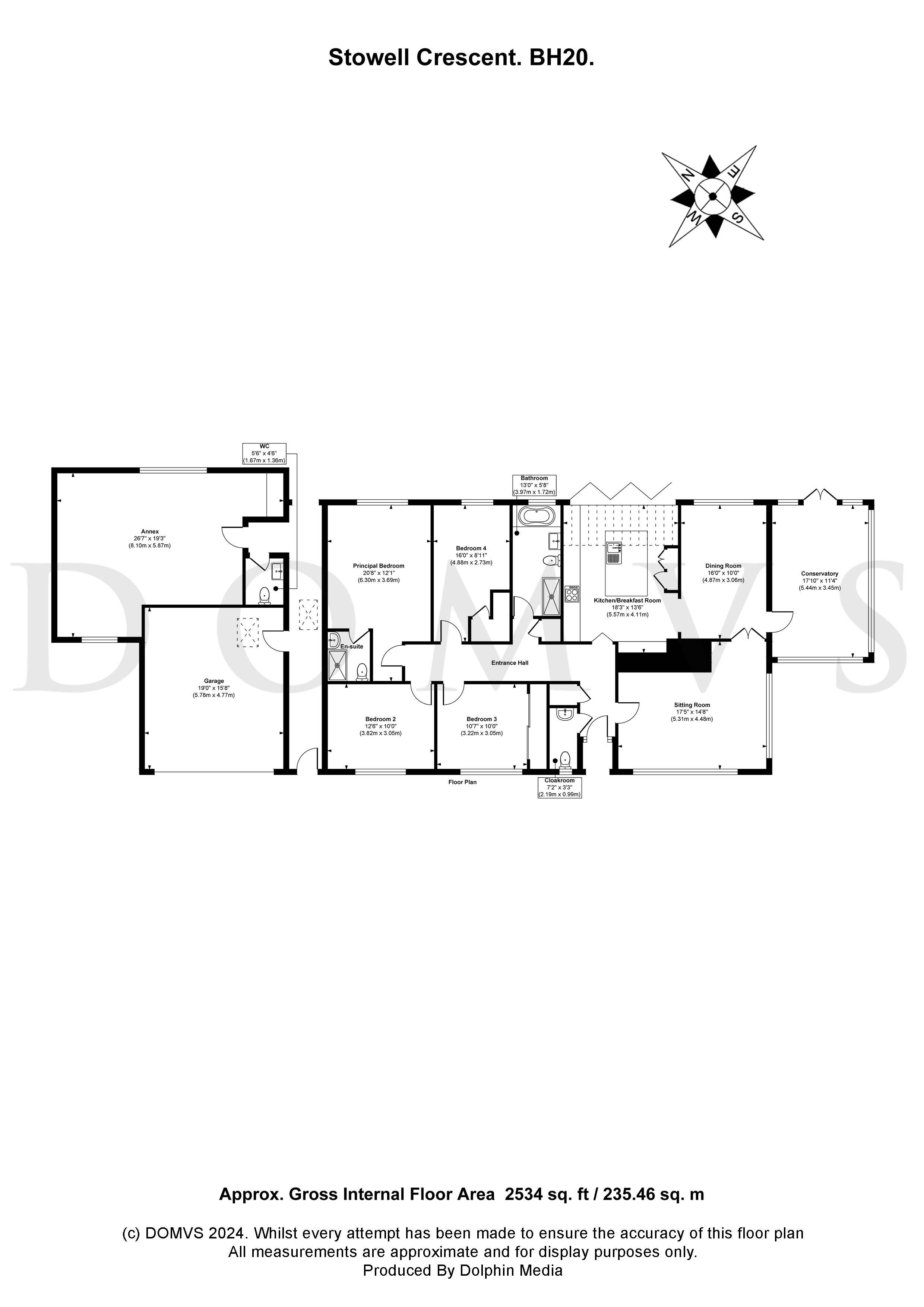 Floorplan for Wareham, Dorset