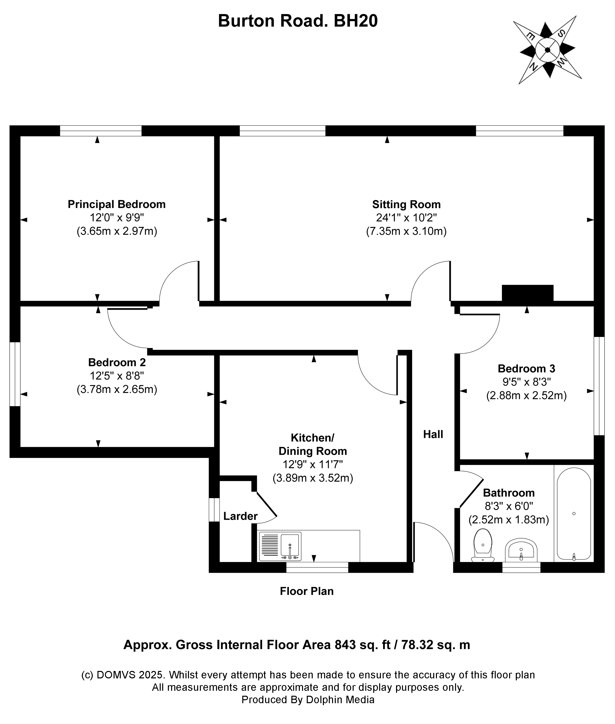 Floorplan for East Burton, Dorset