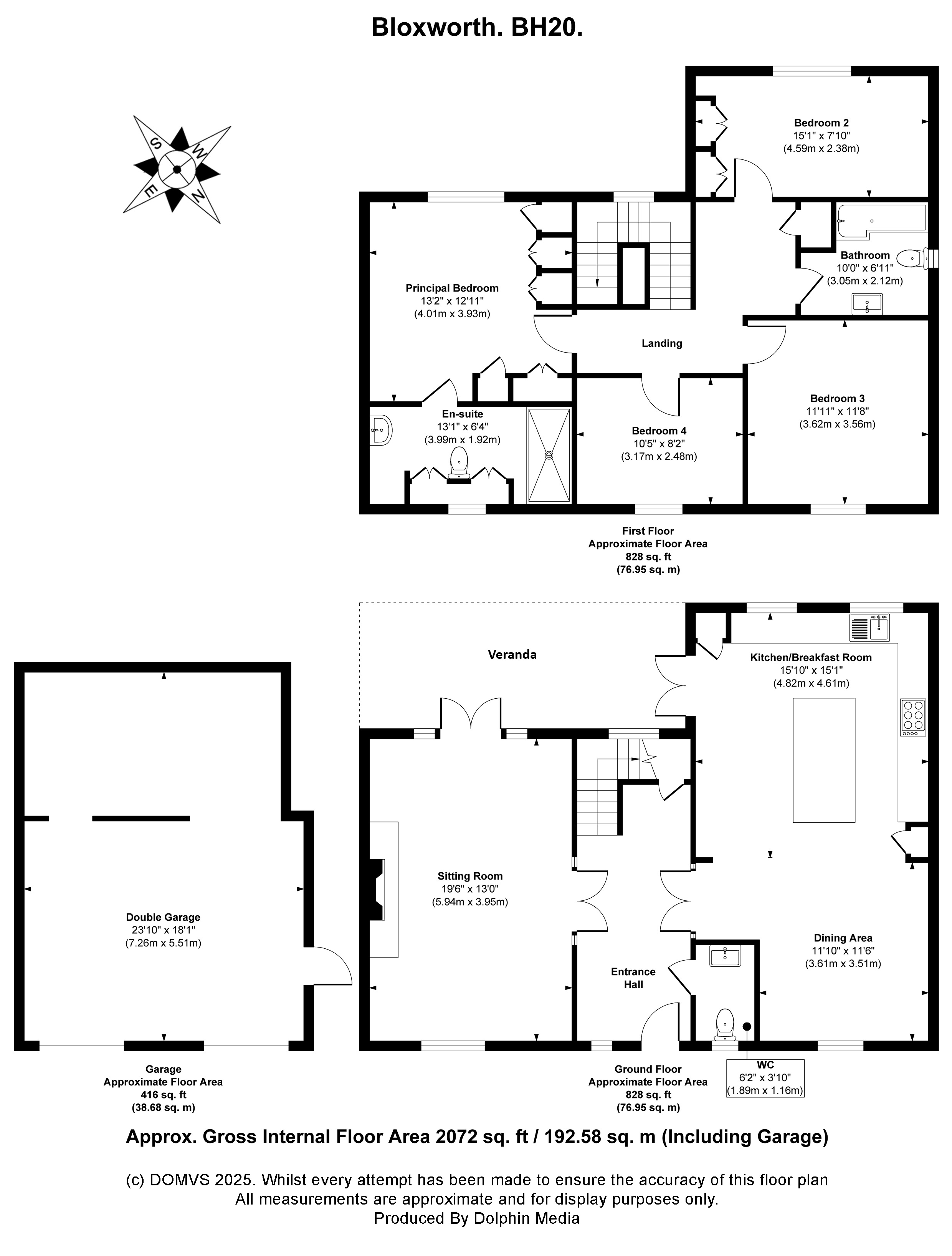 Floorplan for Bloxworth, Wareham, Dorset