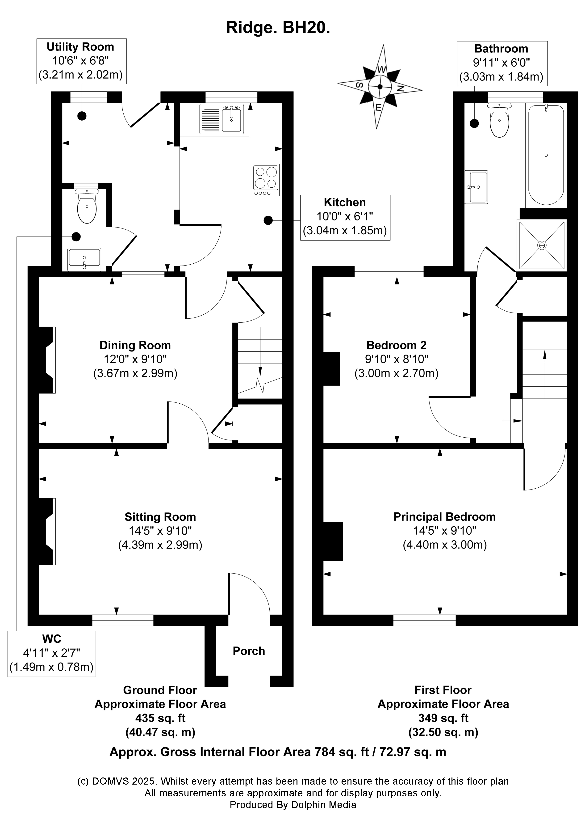 Floorplan for Ridge, Wareham, Dorset