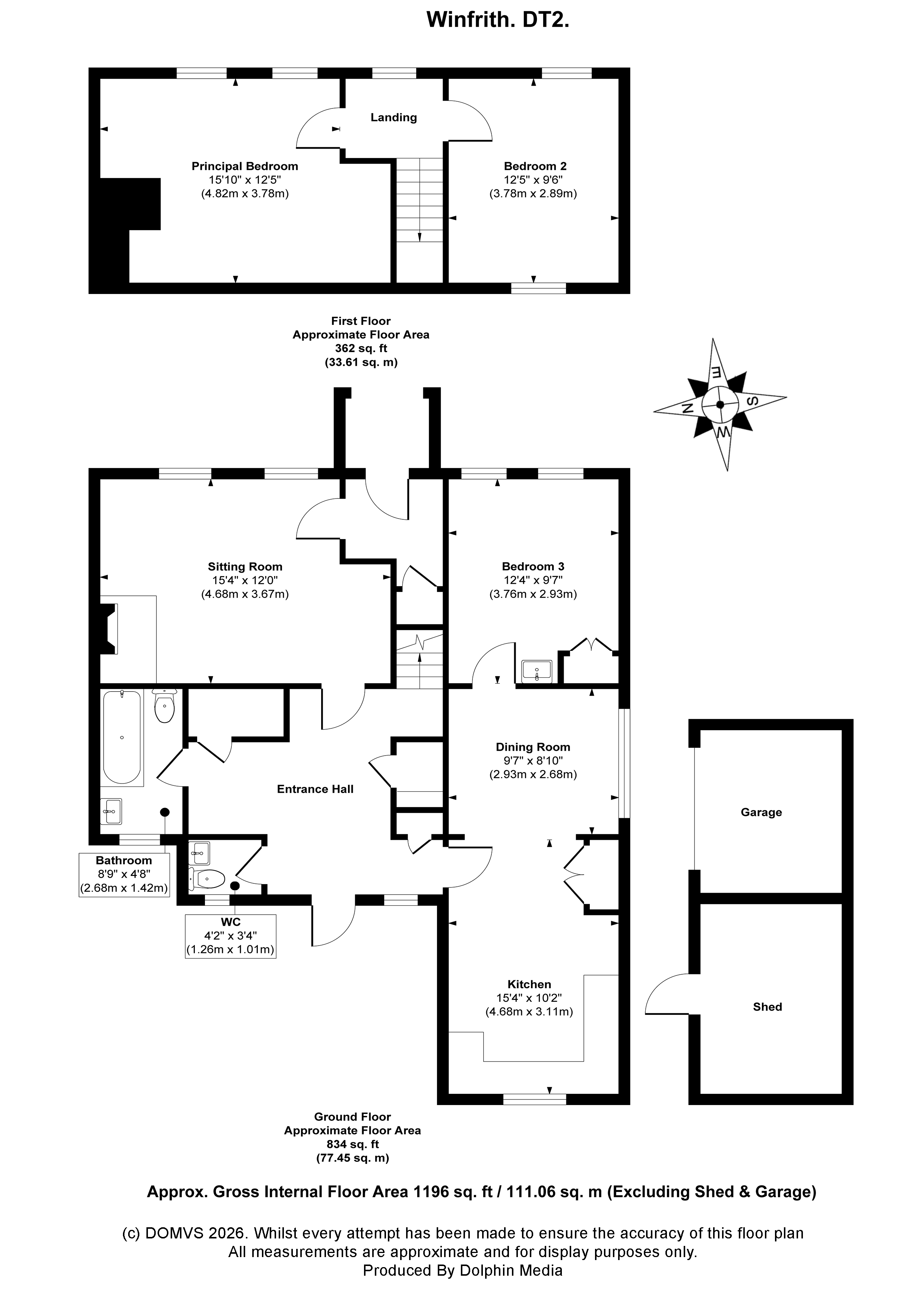 Floorplan for Winfrith Newburgh, Dorchester, Dorset