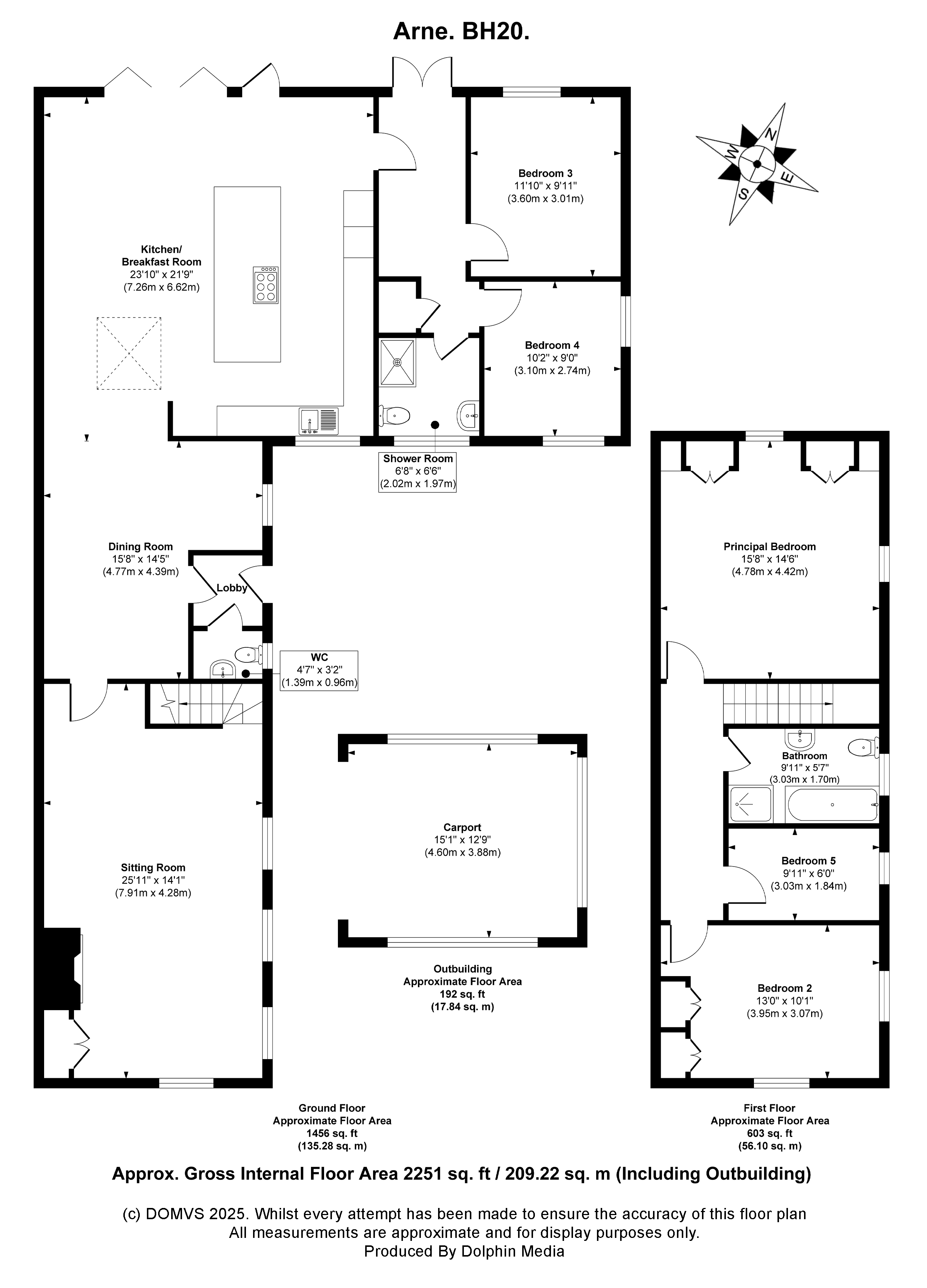 Floorplan for Arne, Wareham, Dorset