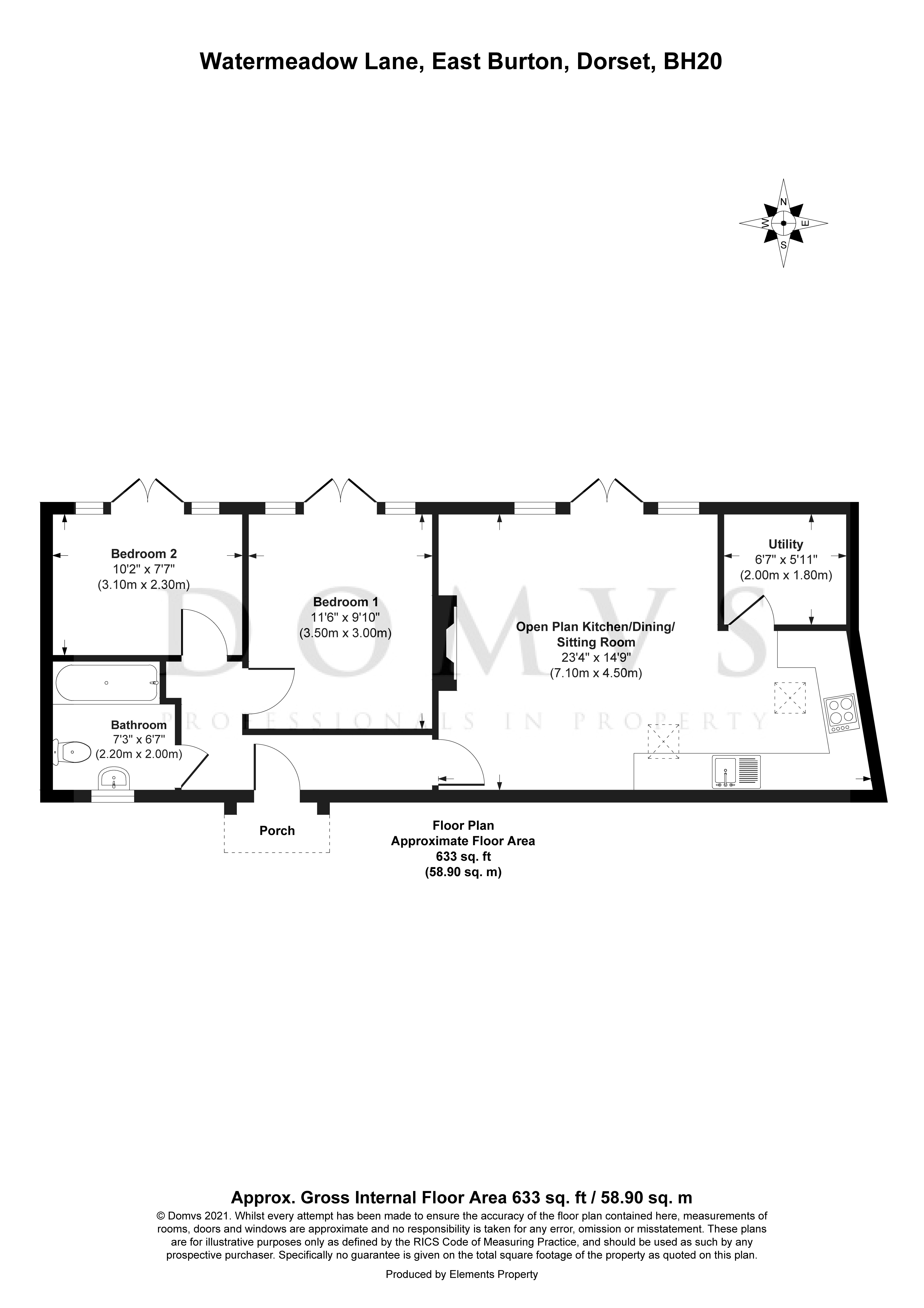 Floorplan for East Burton, Dorset